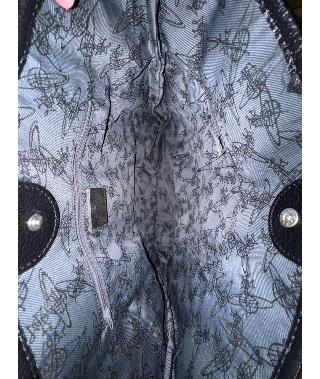 VIVIENNE WESTWOOD Оранжевая хлопковая сумка с короткими ручками, фото 4