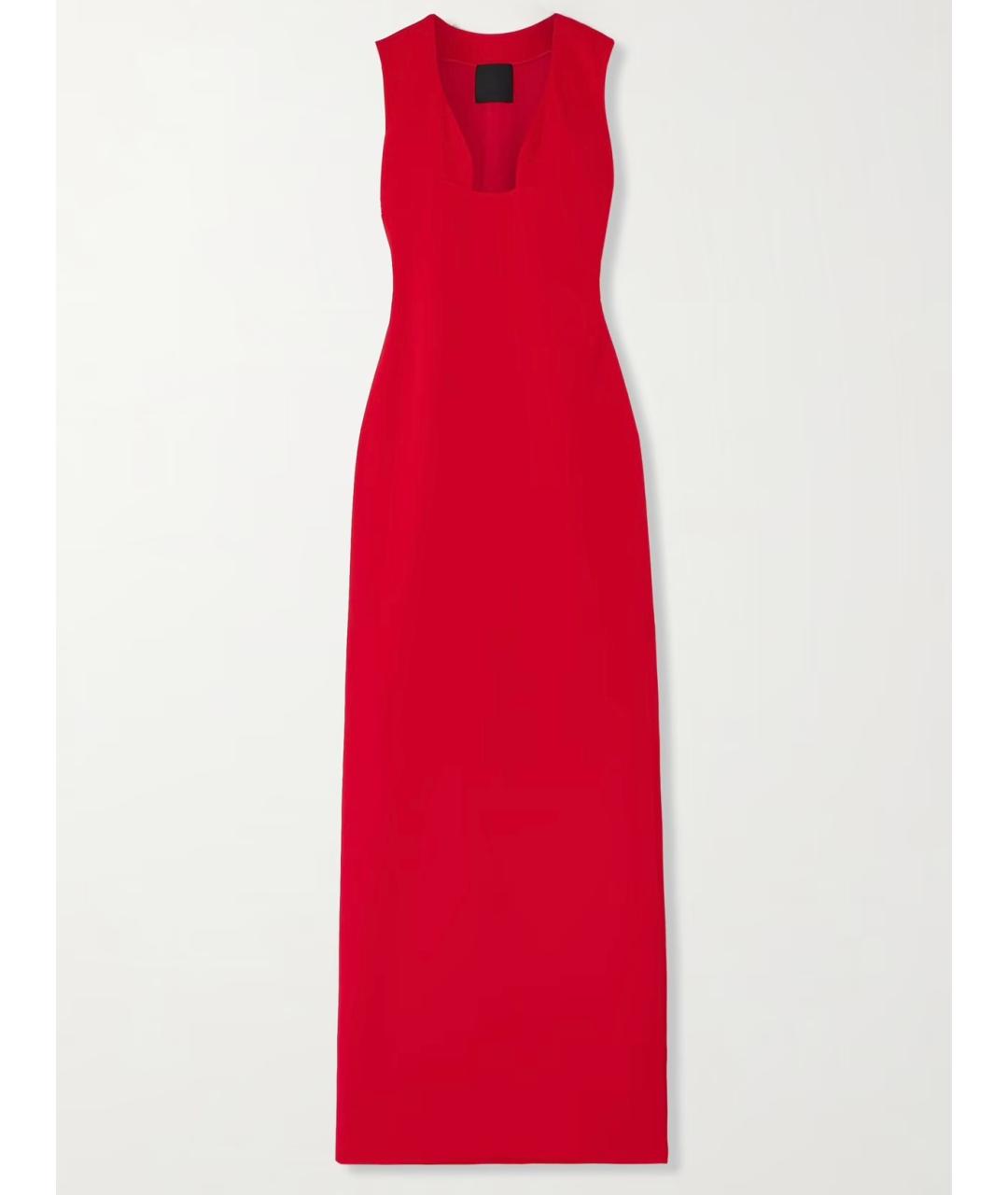 GIVENCHY Красное шелковое коктейльное платье, фото 7