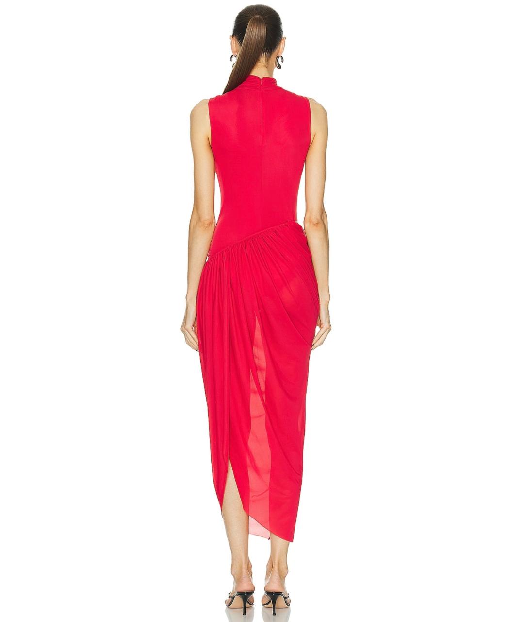 CHRISTOPHER ESBER Красное шерстяное коктейльное платье, фото 8