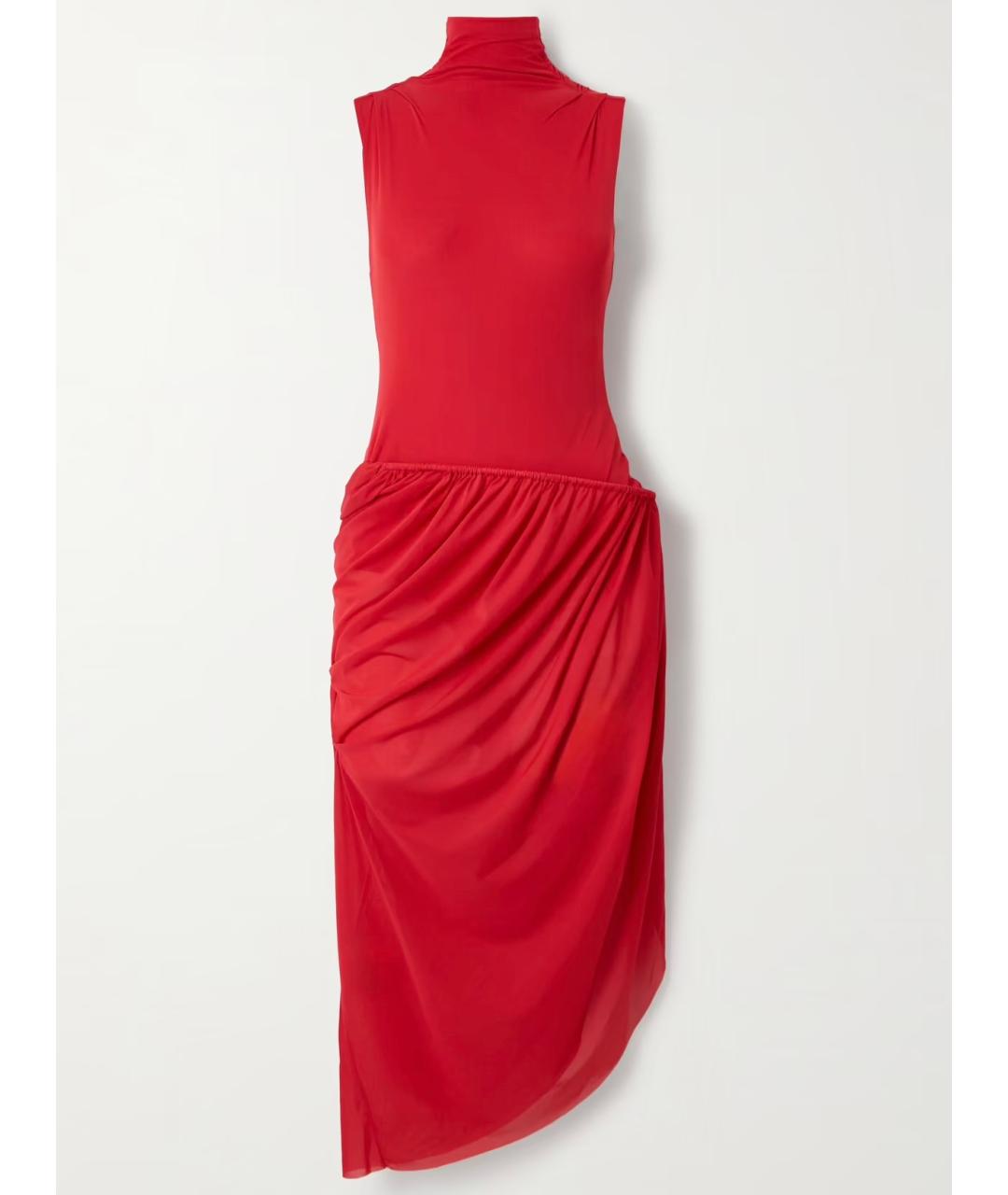 CHRISTOPHER ESBER Красное шерстяное коктейльное платье, фото 10