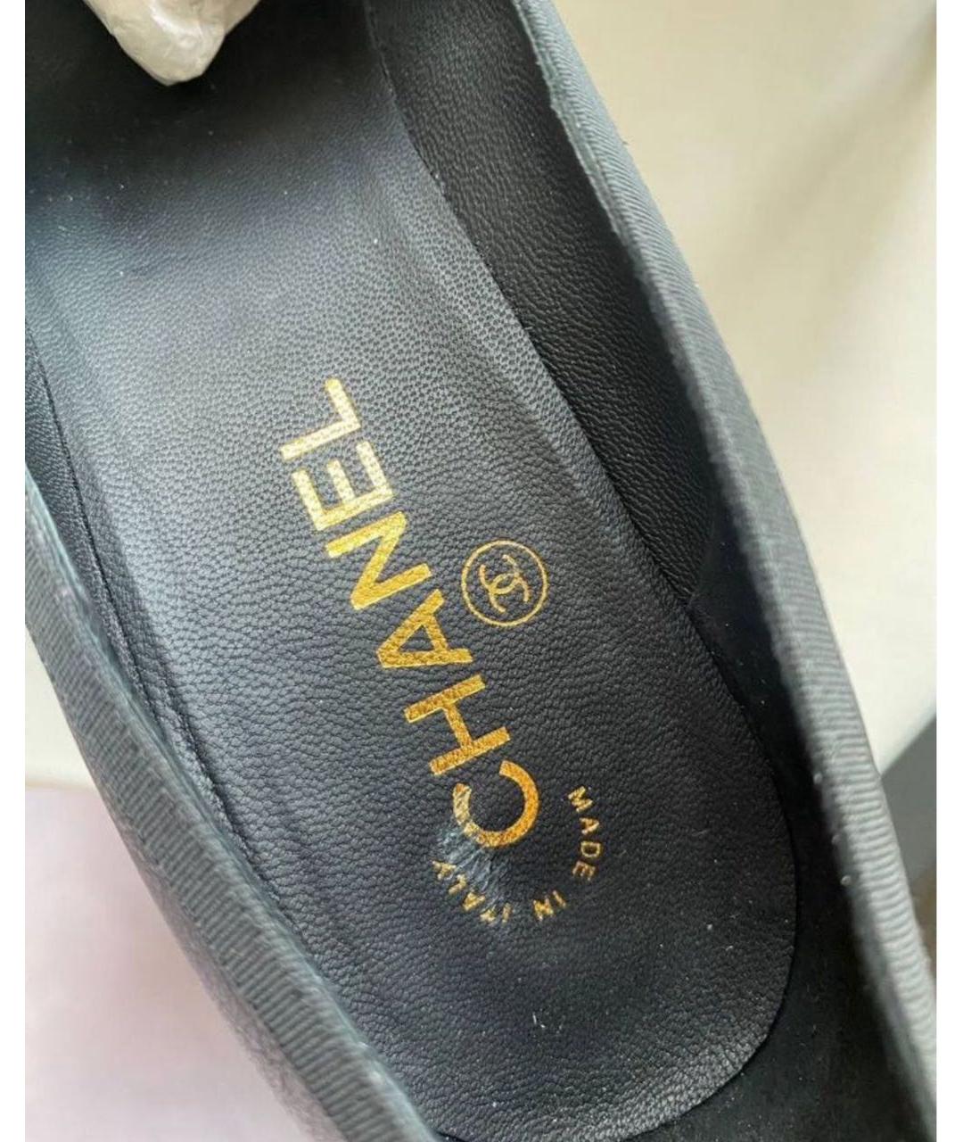 CHANEL Черные кожаные туфли, фото 7