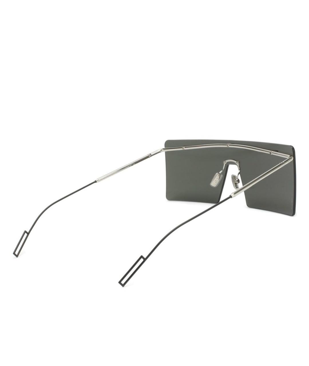 CHRISTIAN DIOR Серебряные металлические солнцезащитные очки, фото 8