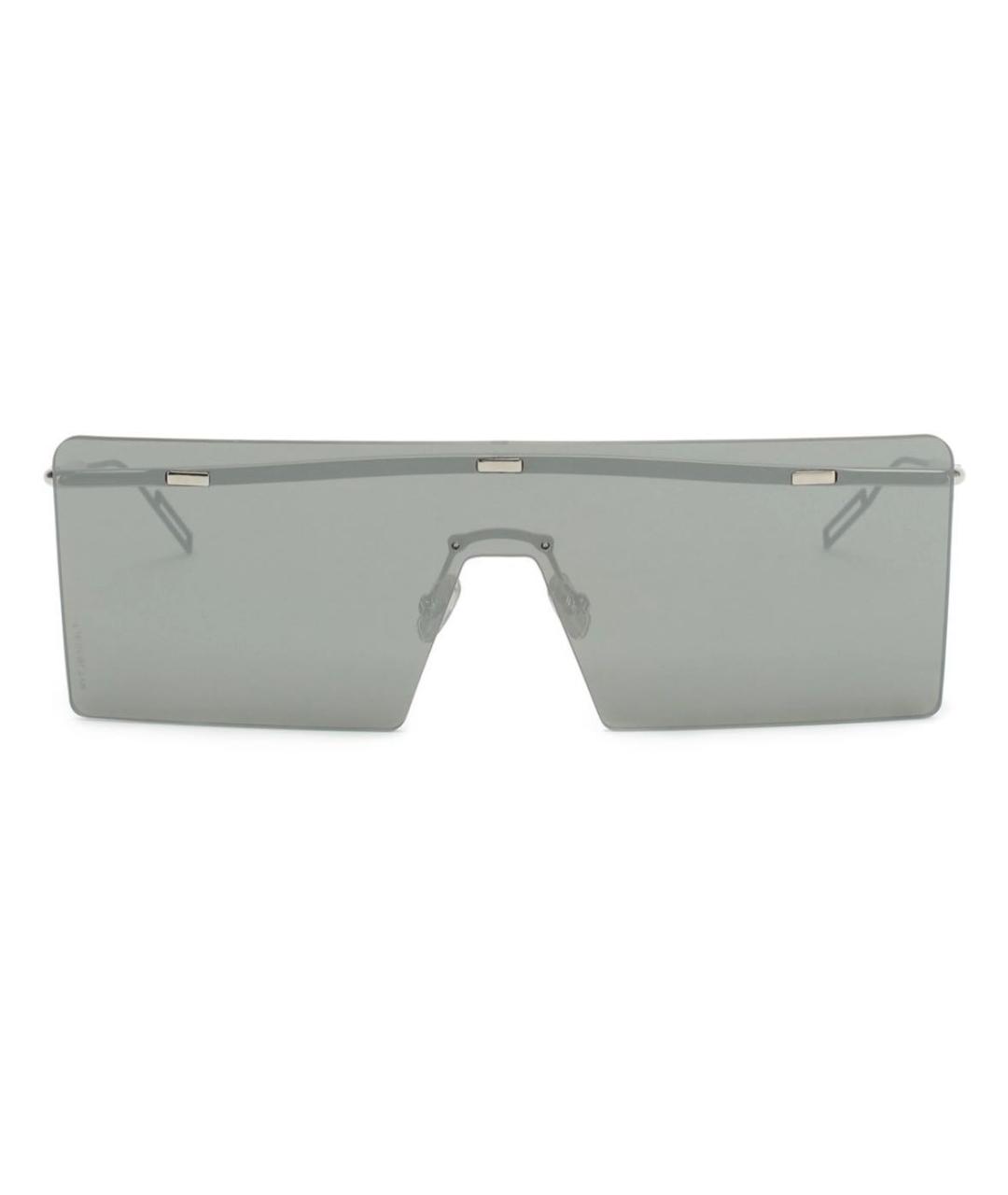 CHRISTIAN DIOR Серебряные металлические солнцезащитные очки, фото 1