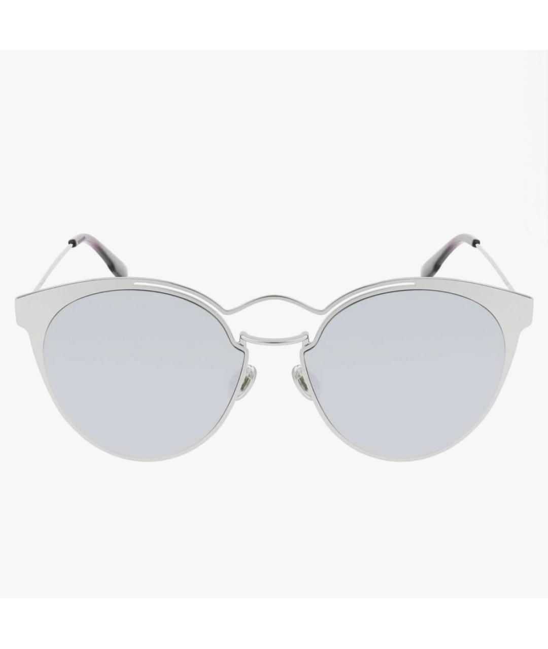 CHRISTIAN DIOR Серебряные металлические солнцезащитные очки, фото 4