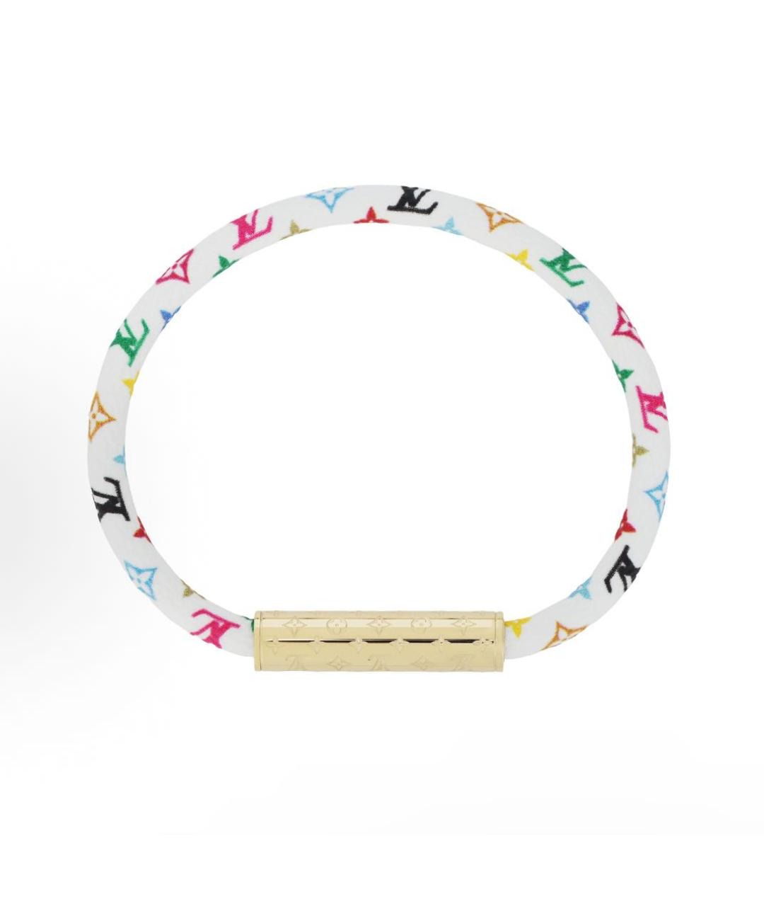 LOUIS VUITTON Белый кожаный браслет, фото 3