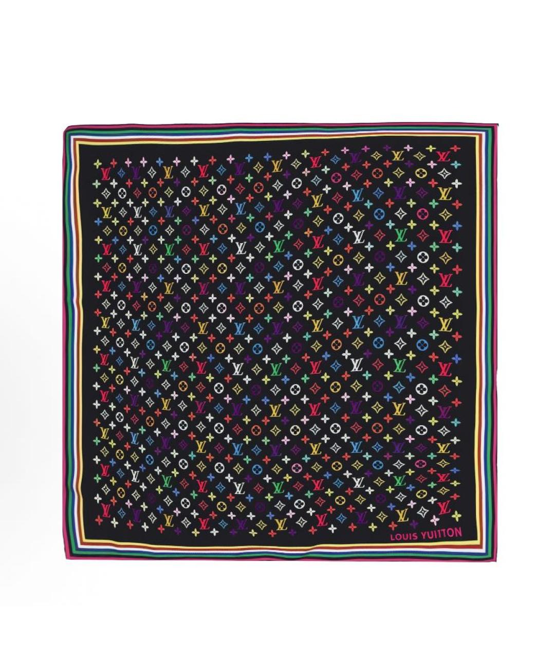 LOUIS VUITTON Черный платок, фото 3