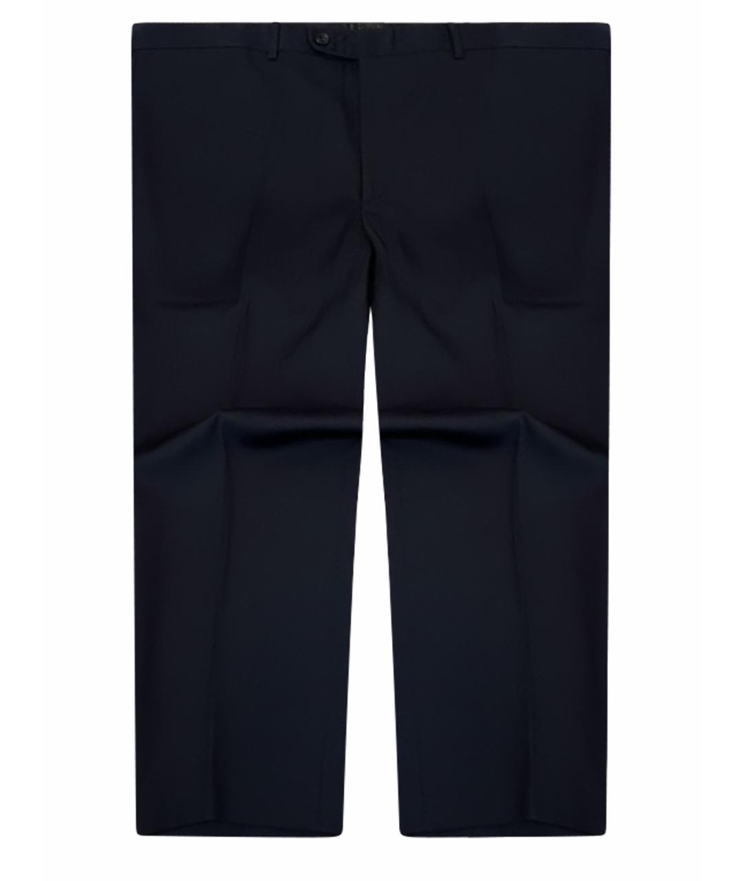 CORNELIANI Темно-синие шерстяные классические брюки, фото 1