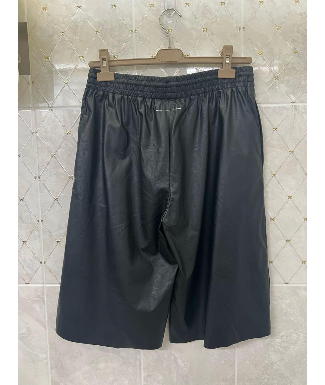 MAISON MARGIELA Черные хлопковые бриджи, фото 2