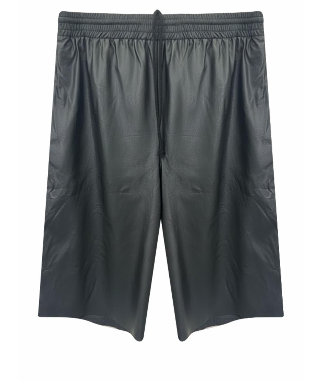 MAISON MARGIELA Черные хлопковые бриджи, фото 1