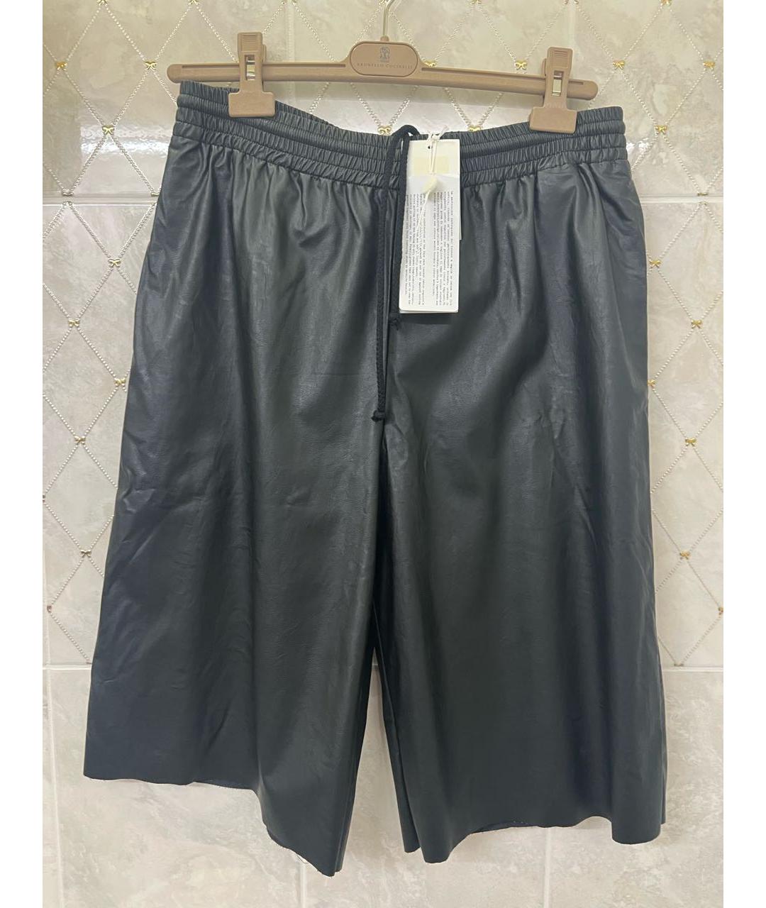 MAISON MARGIELA Черные хлопковые бриджи, фото 4