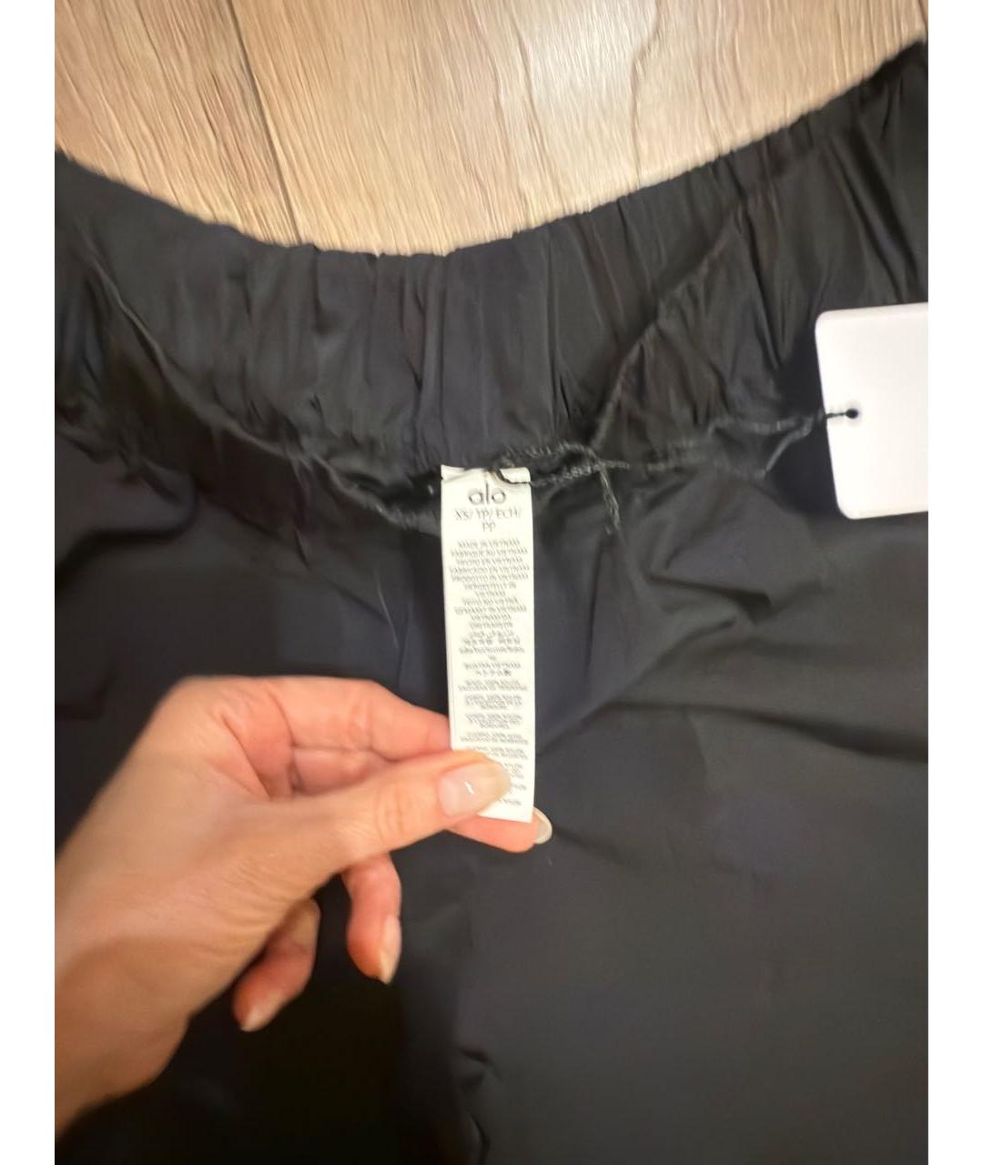 ALO YOGA Черные хлопковые шорты, фото 2