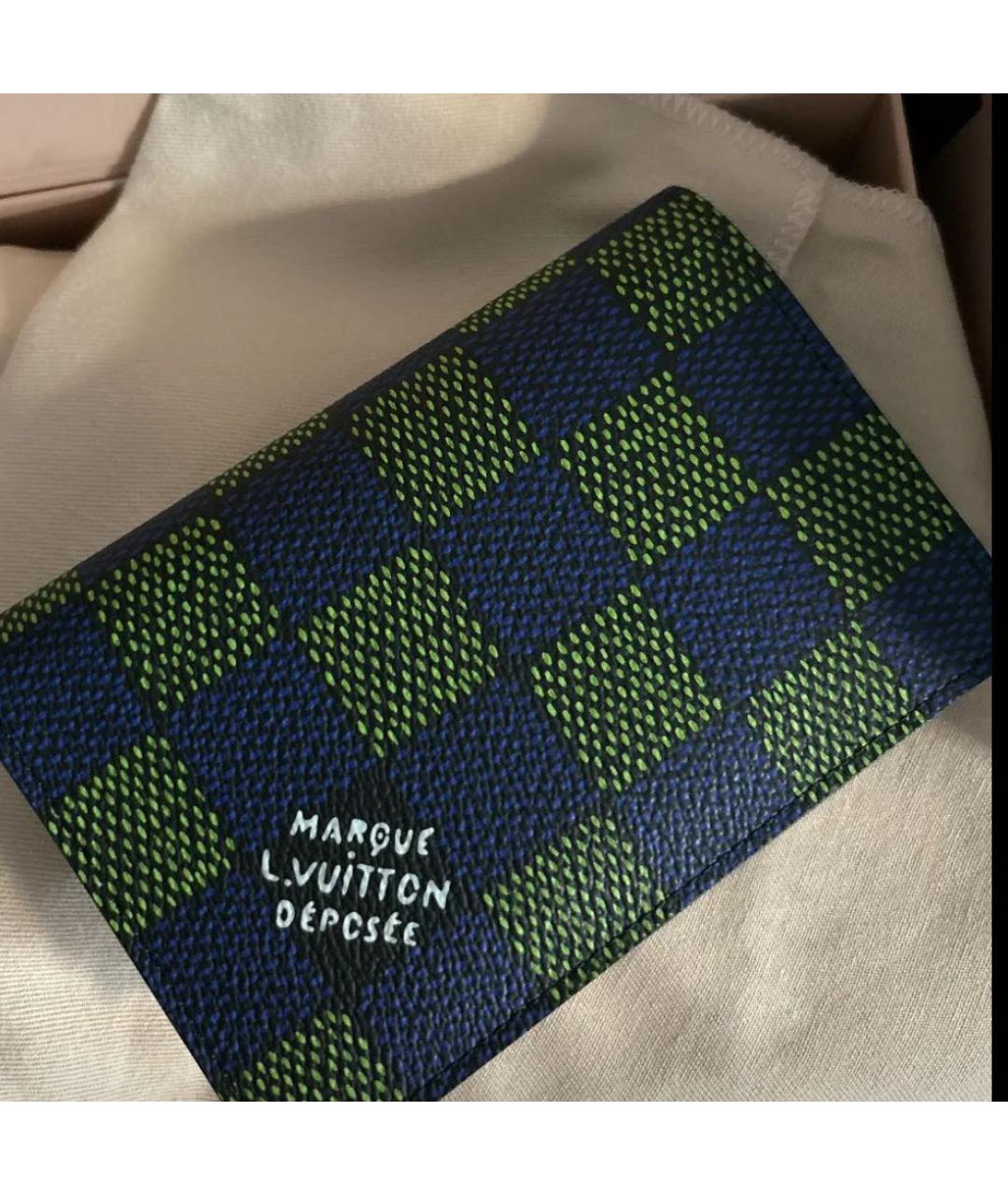 LOUIS VUITTON Зеленый кардхолдер, фото 3
