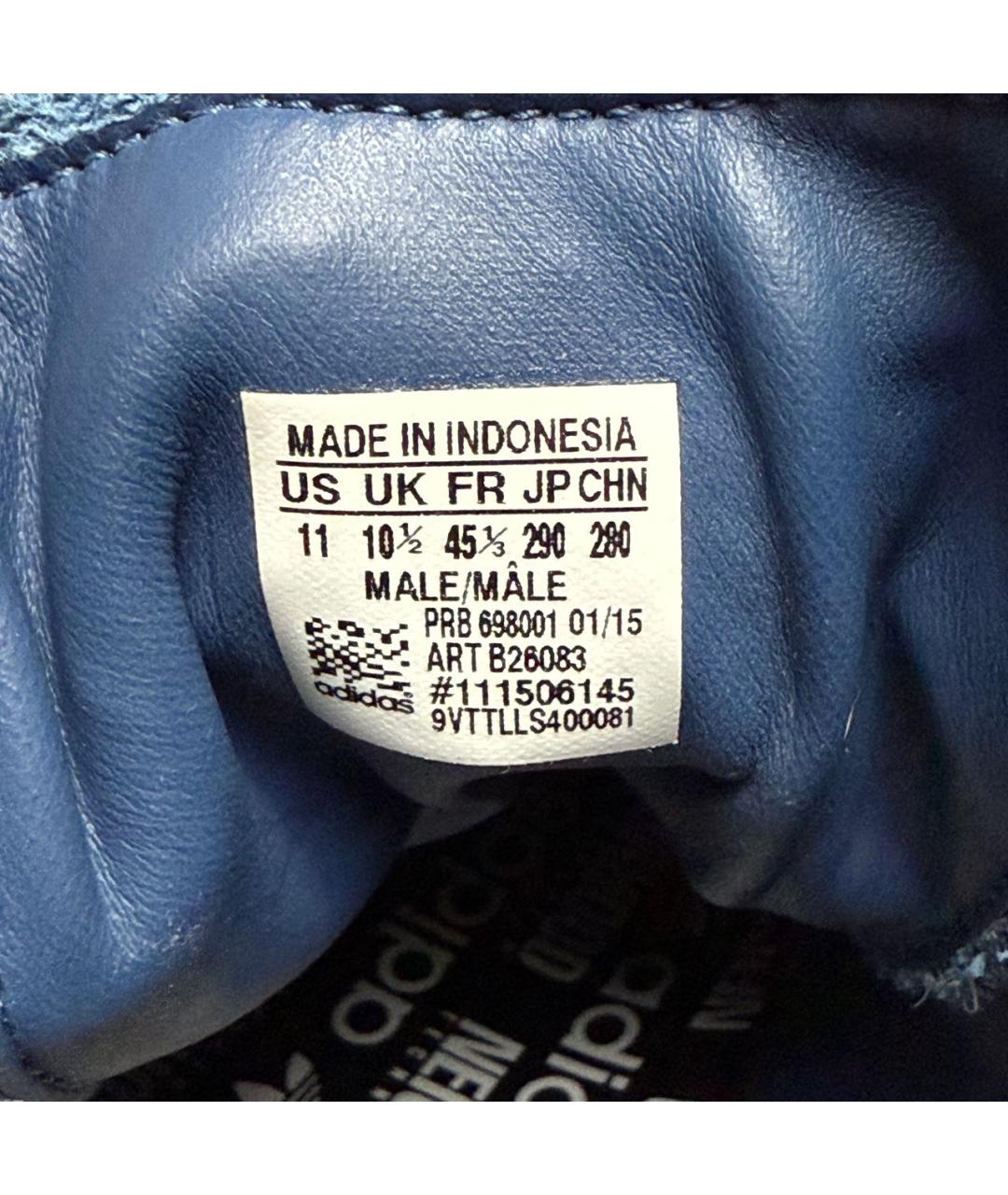 NEIGHBORHOOD Темно-синие кожаные высокие кроссовки / кеды, фото 8