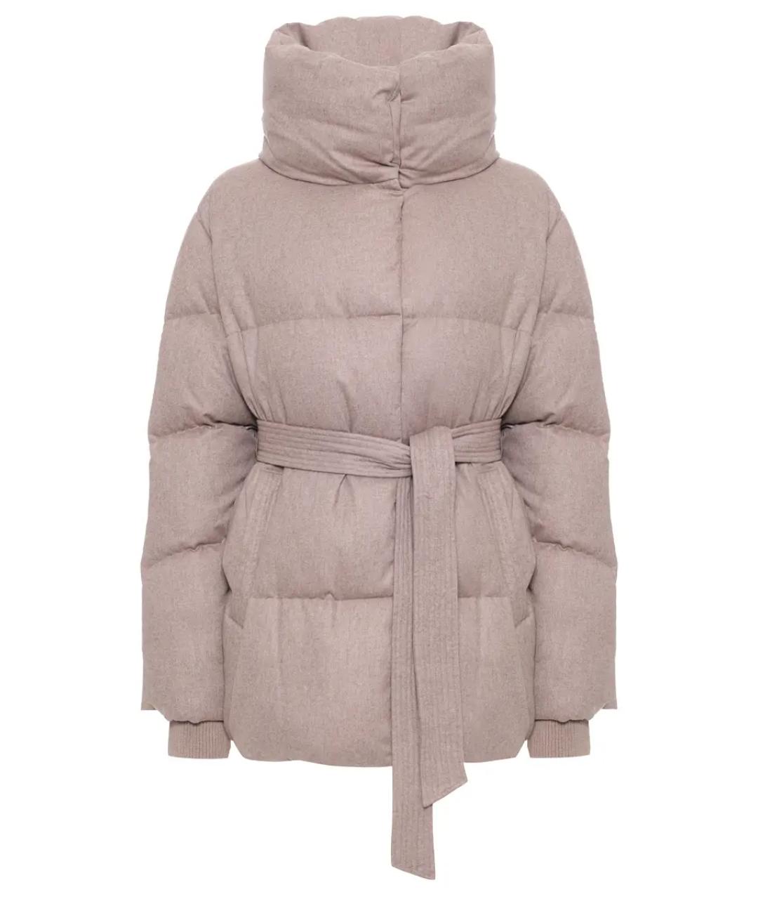 HETREGO Бежевый меховой пуховик, фото 1