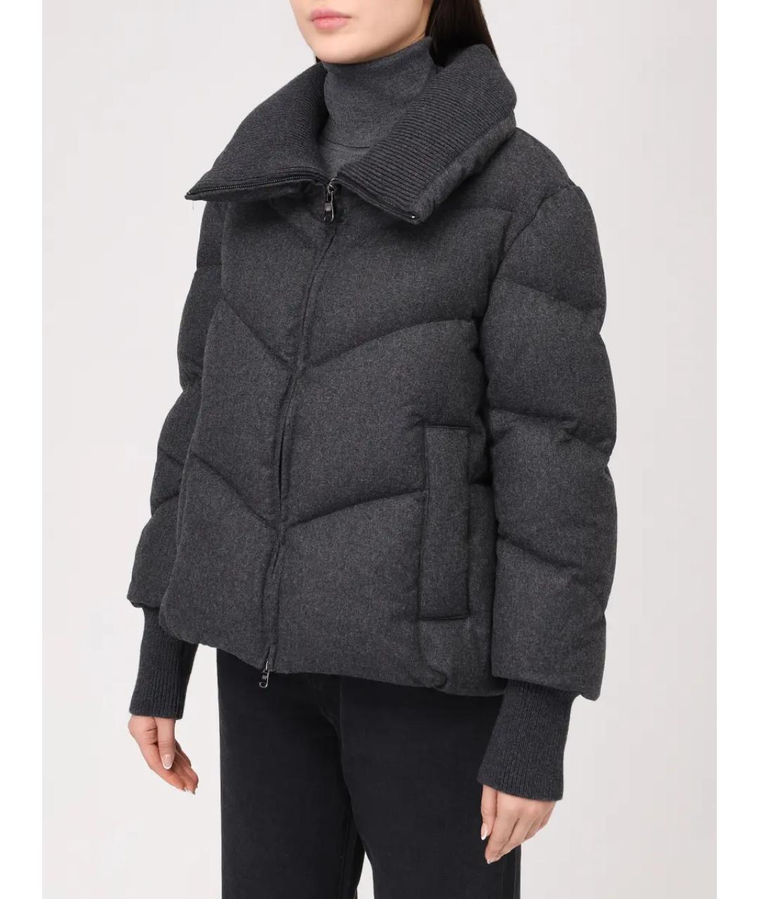 HETREGO Серый меховой пуховик, фото 4