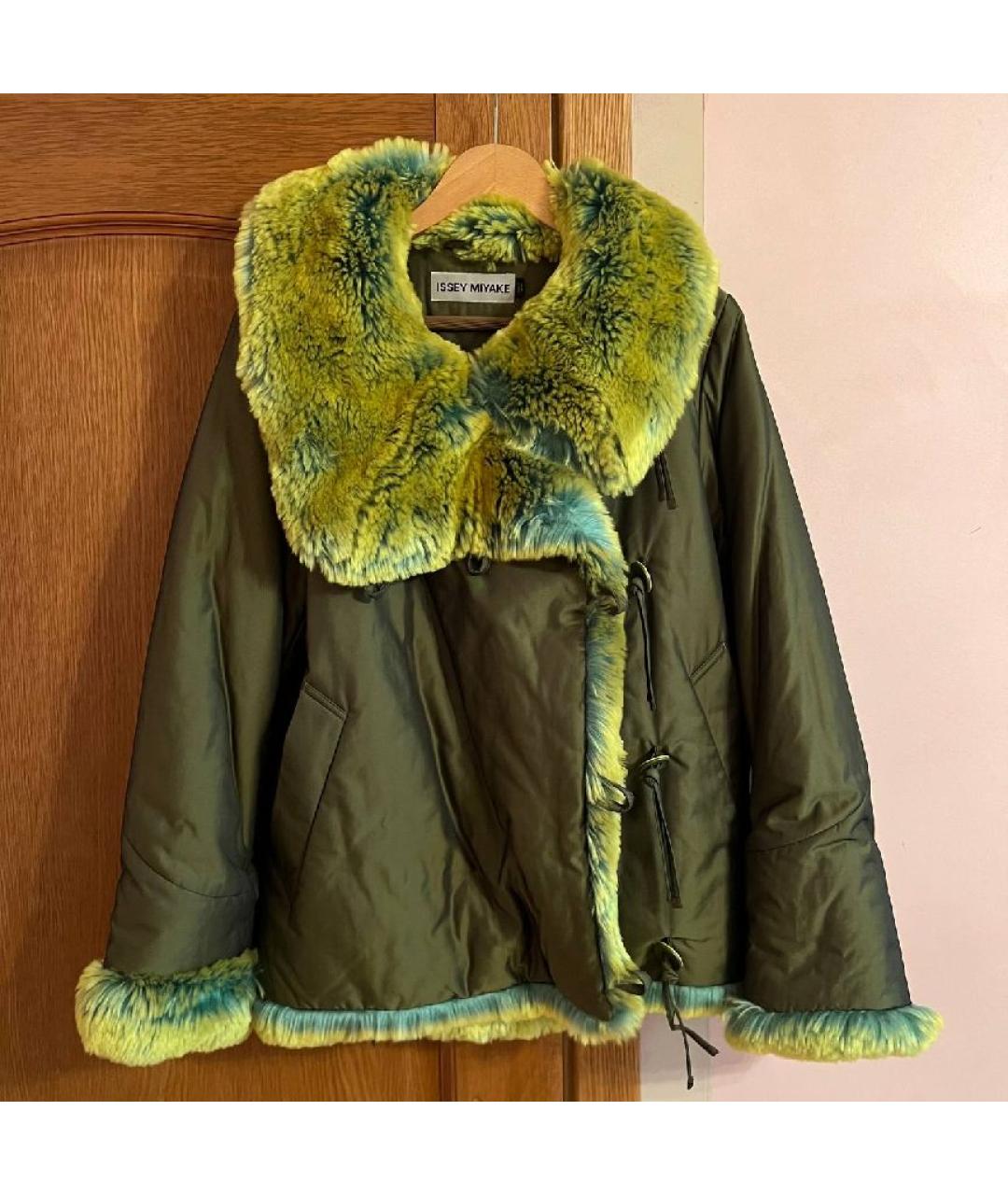 ISSEY MIYAKE Зеленый полиэстеровый пуховик, фото 10