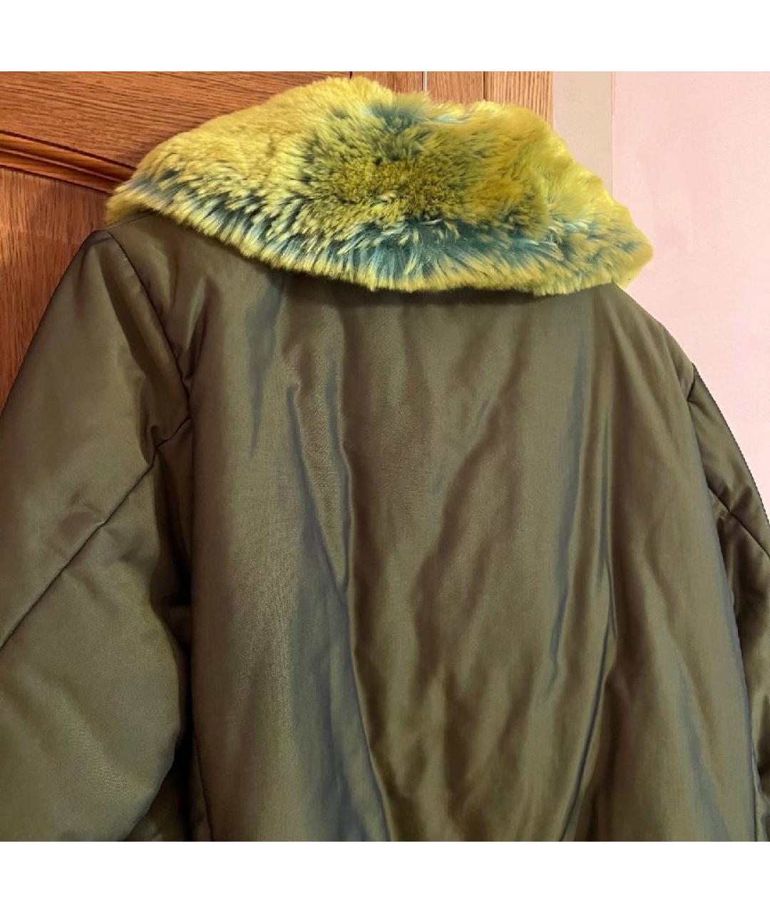 ISSEY MIYAKE Зеленый полиэстеровый пуховик, фото 7