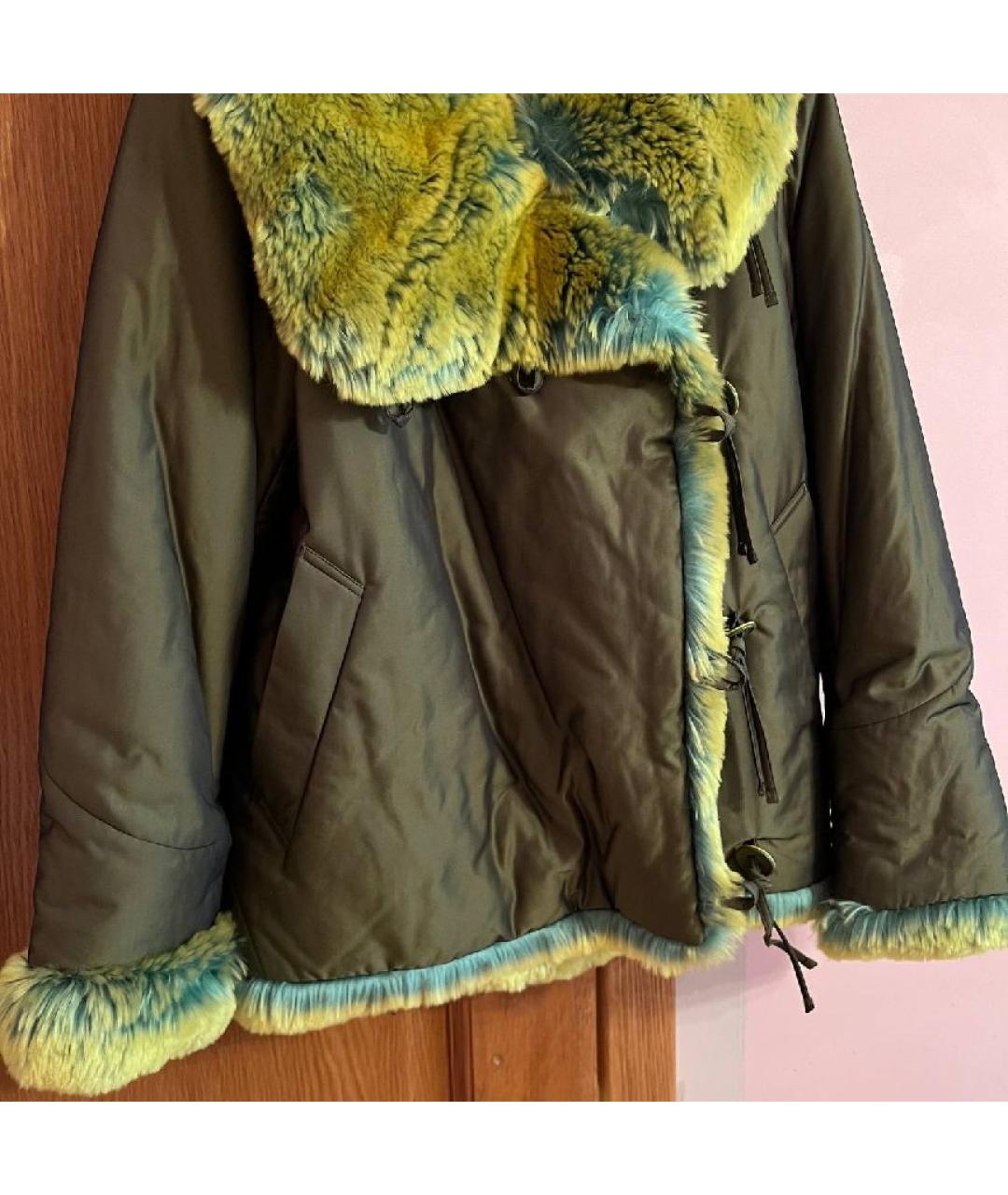 ISSEY MIYAKE Зеленый полиэстеровый пуховик, фото 5
