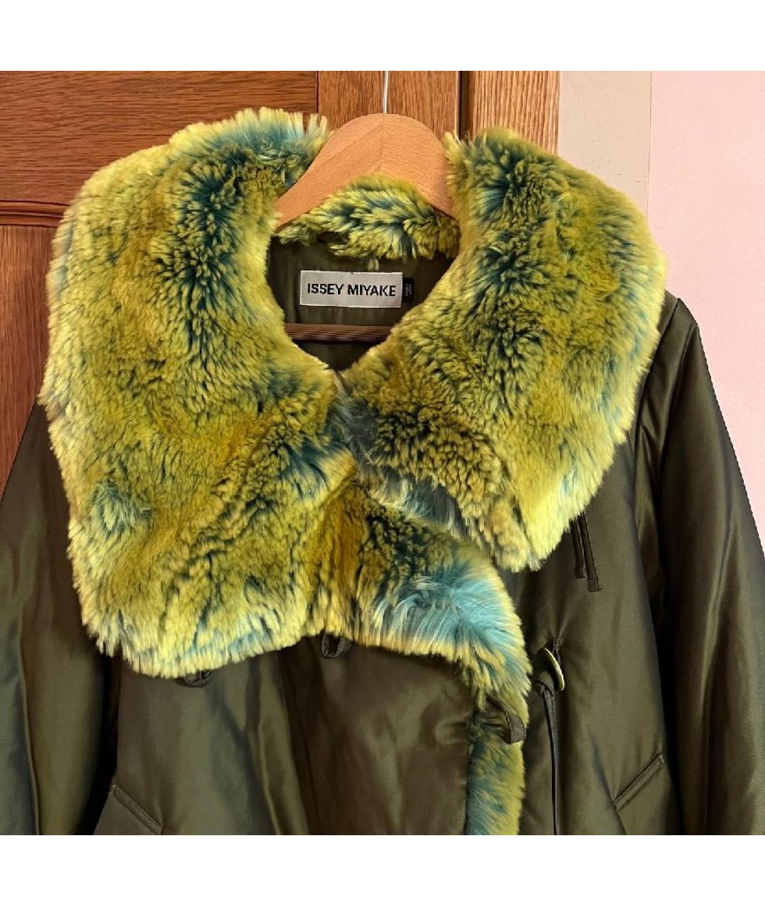 ISSEY MIYAKE Зеленый полиэстеровый пуховик, фото 3