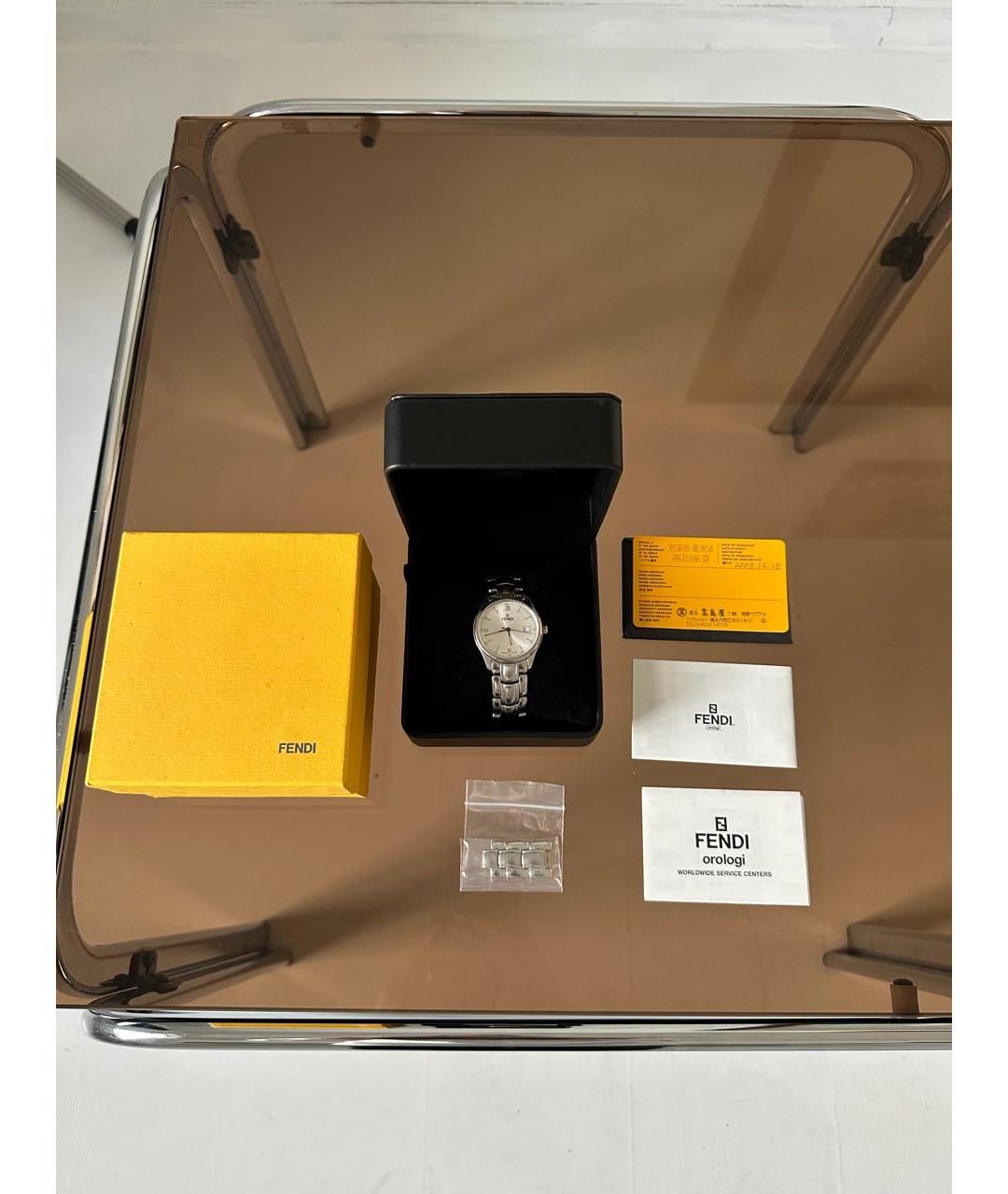 FENDI Серебряные с серебряным покрытием часы, фото 4