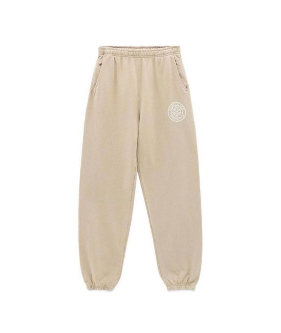 SPORTY AND RICH Бежевые хлопковые спортивные брюки и шорты, фото 1