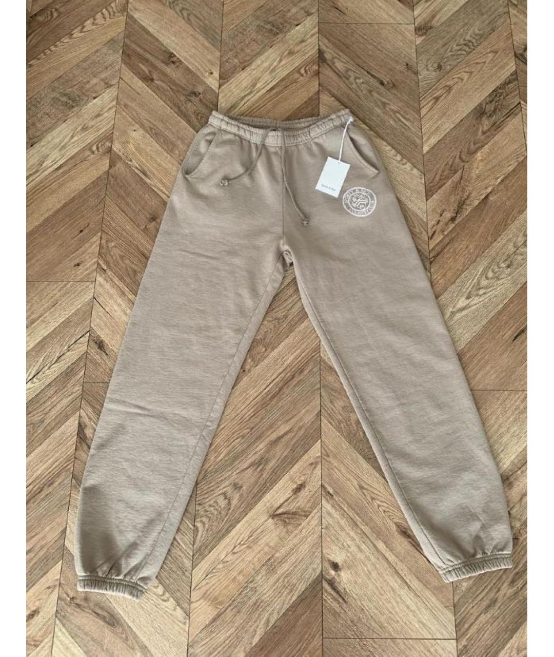 SPORTY AND RICH Бежевые хлопковые спортивные брюки и шорты, фото 2