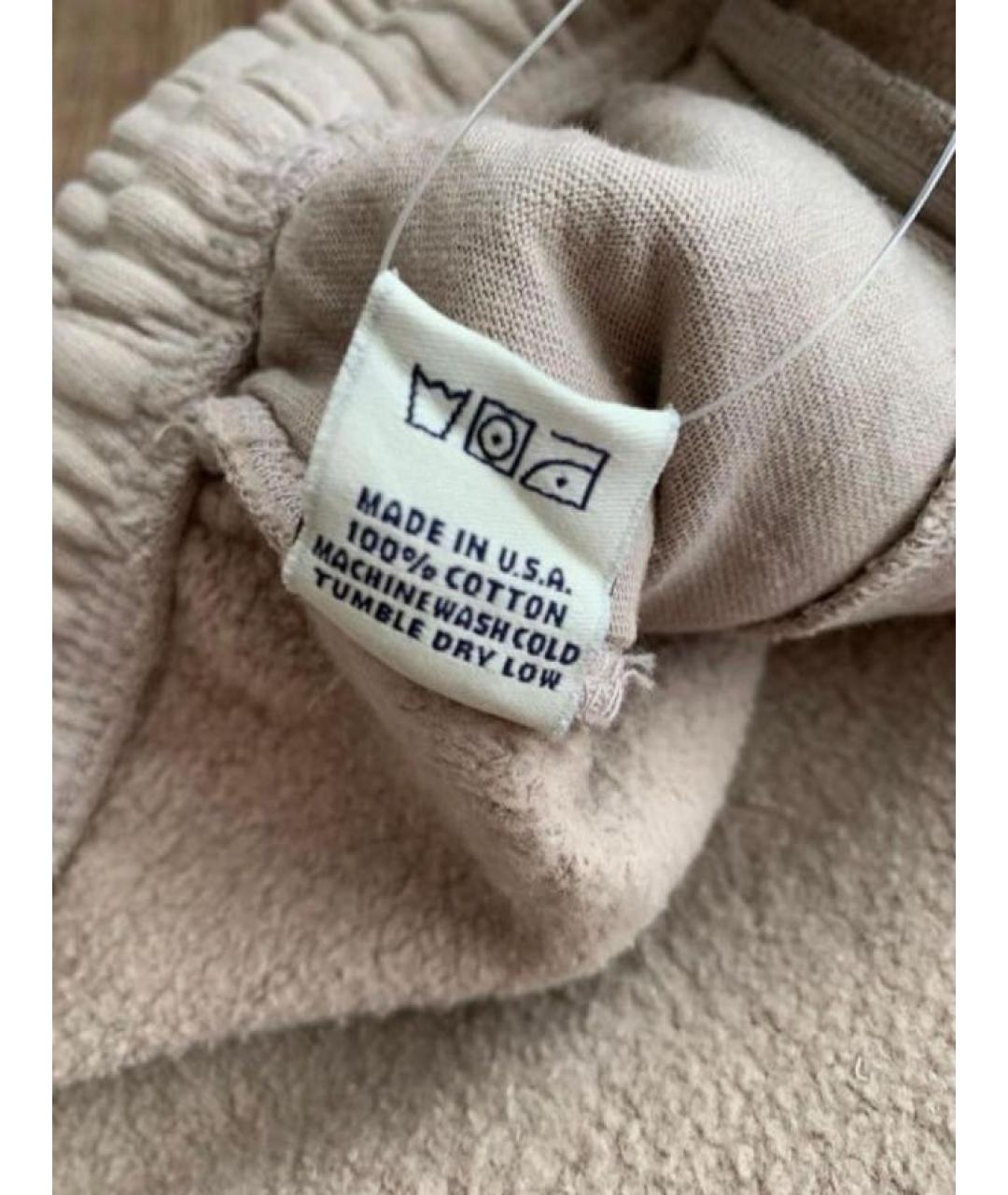 SPORTY AND RICH Бежевые хлопковые спортивные брюки и шорты, фото 6