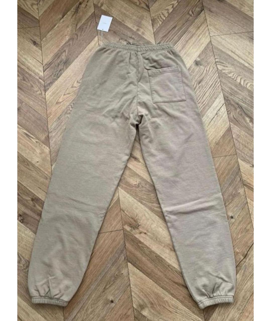 SPORTY AND RICH Бежевые хлопковые спортивные брюки и шорты, фото 3