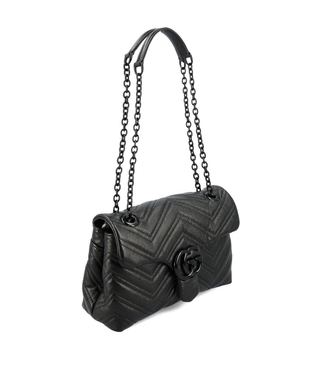 GUCCI Черная кожаная сумка через плечо, фото 2