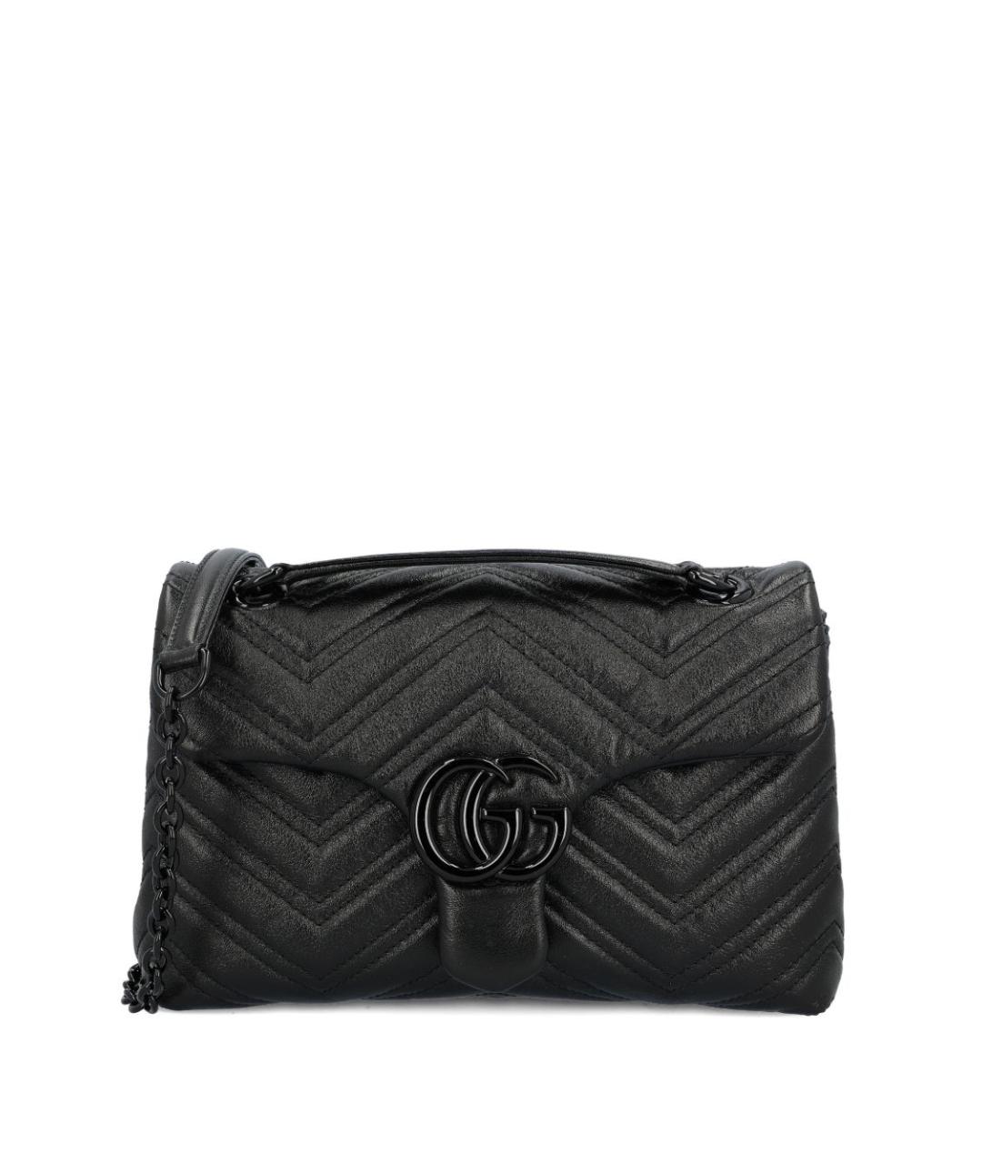 GUCCI Черная кожаная сумка через плечо, фото 1