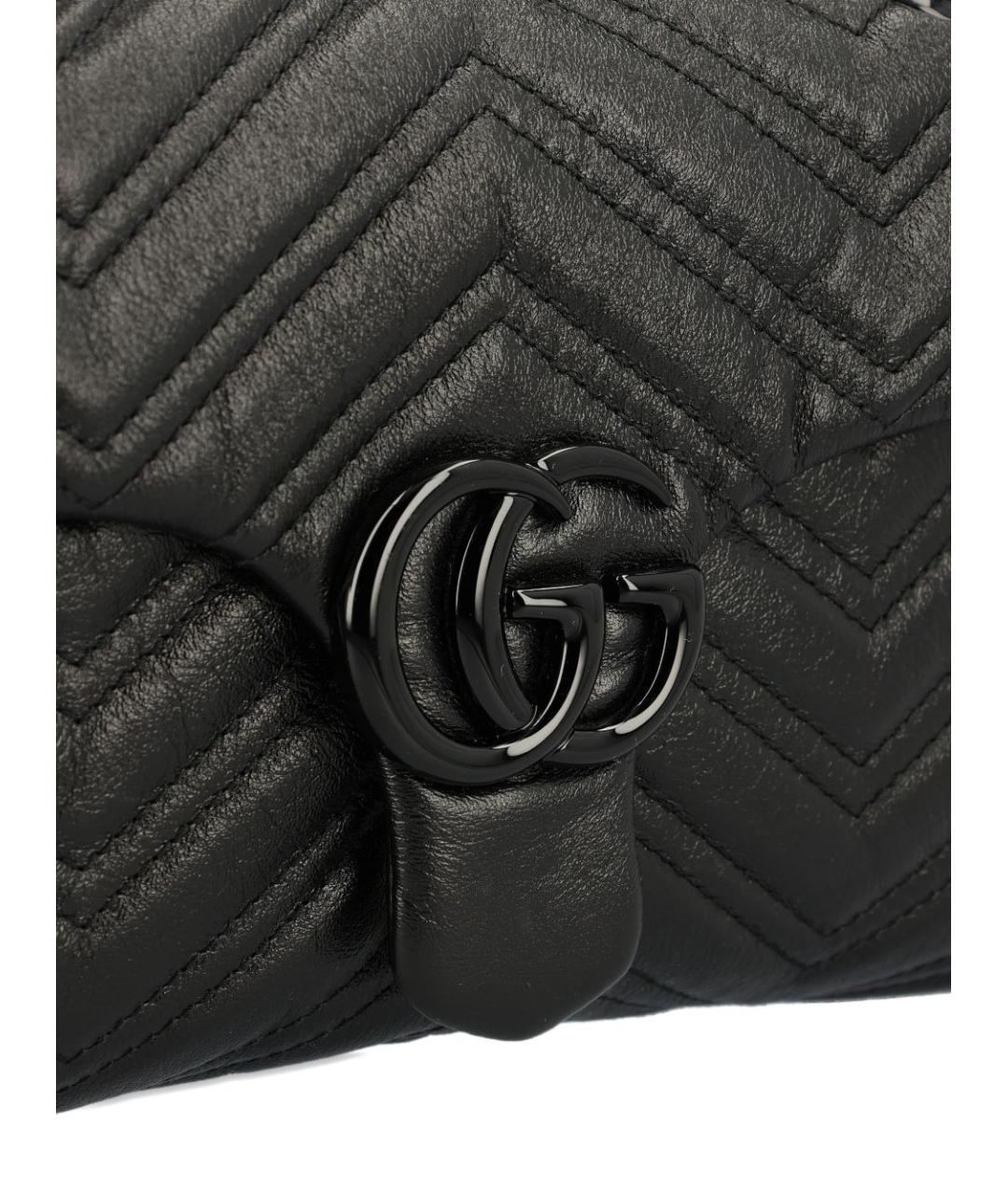 GUCCI Черная кожаная сумка через плечо, фото 4