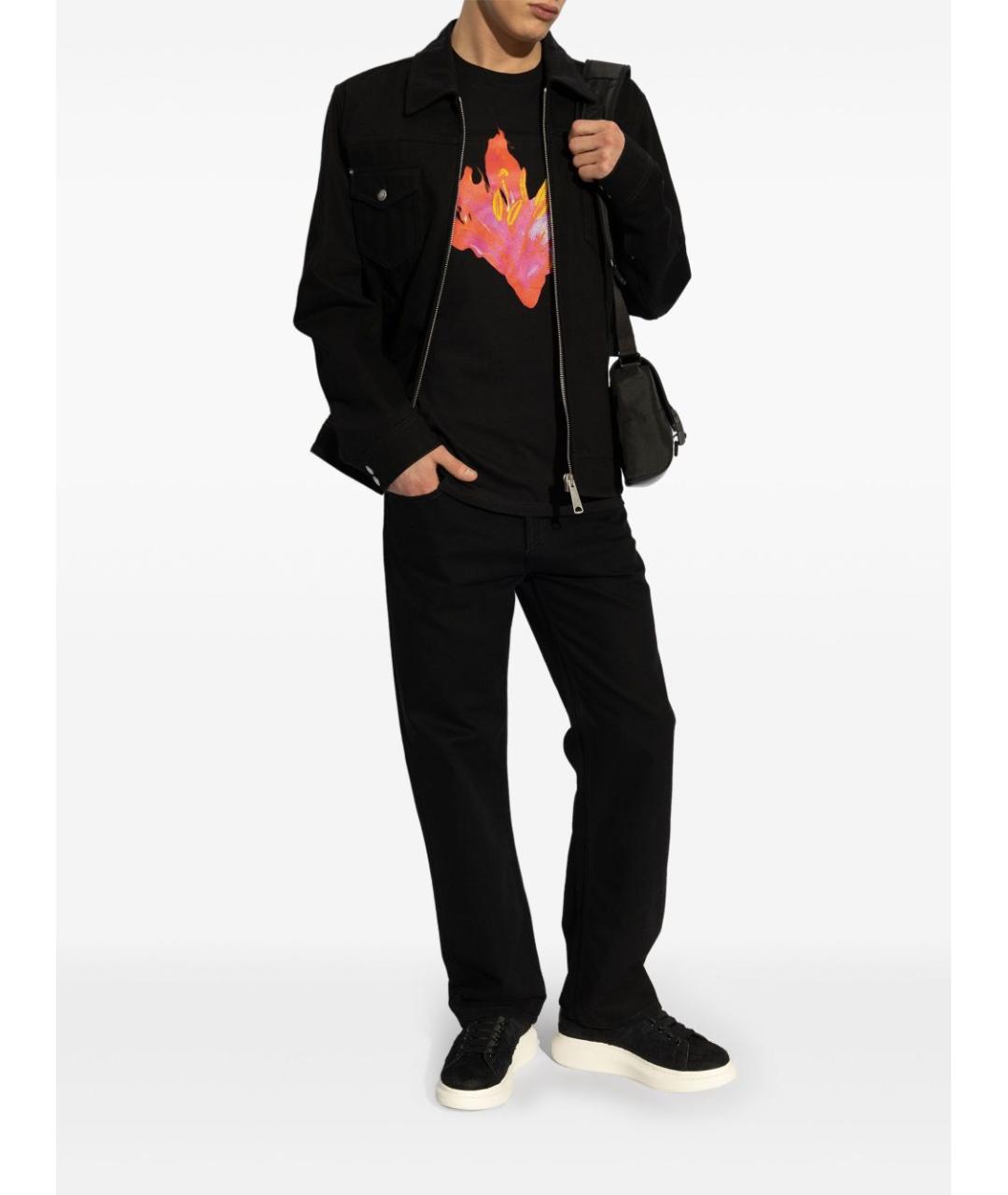 ALEXANDER MCQUEEN Черные хлопковые прямые джинсы, фото 4