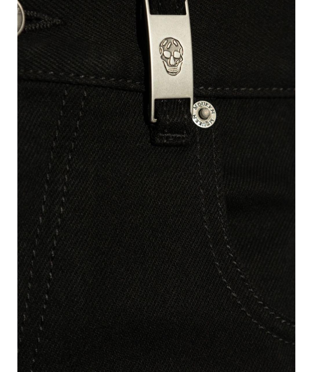 ALEXANDER MCQUEEN Черные хлопковые прямые джинсы, фото 3