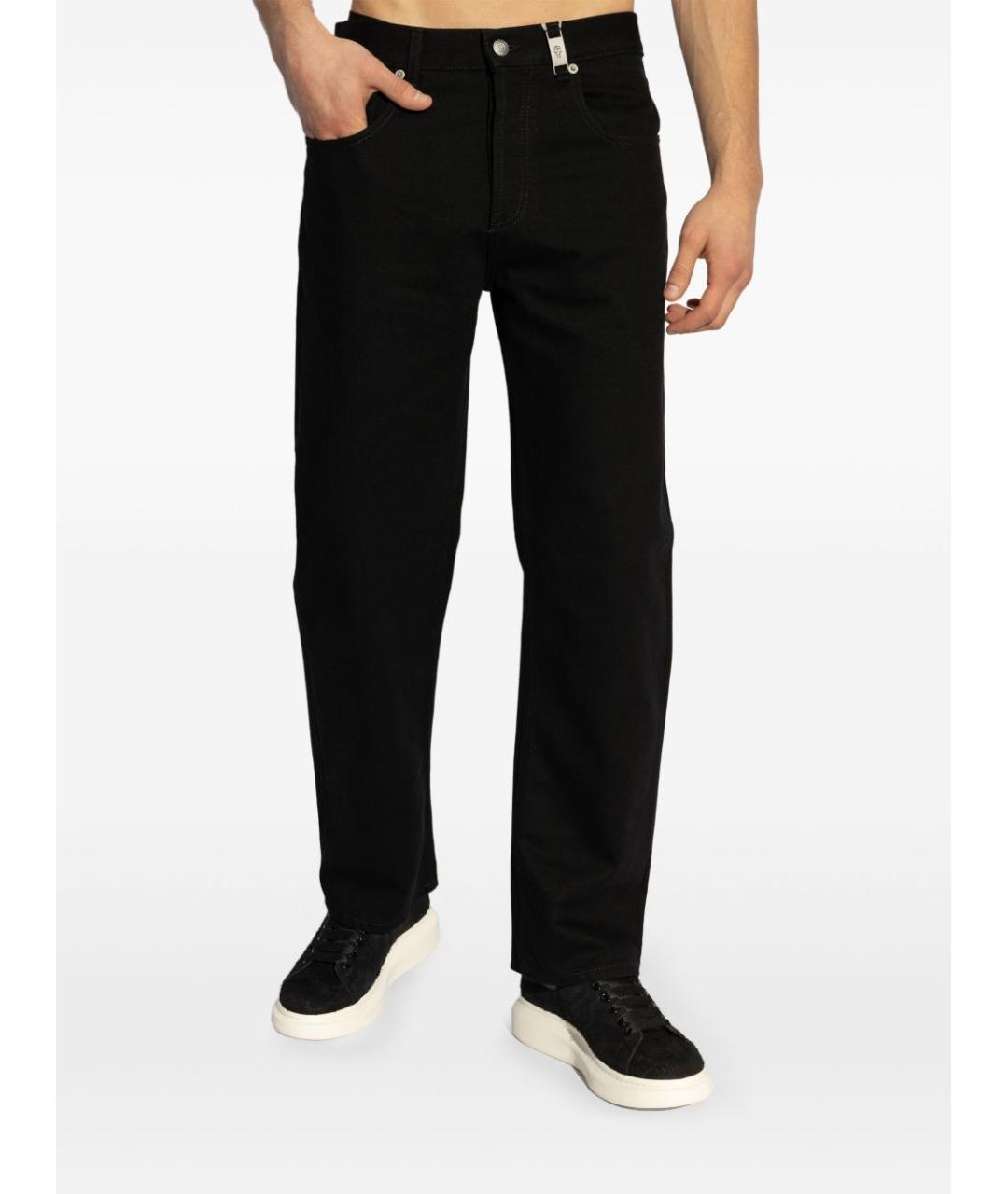 ALEXANDER MCQUEEN Черные хлопковые прямые джинсы, фото 2