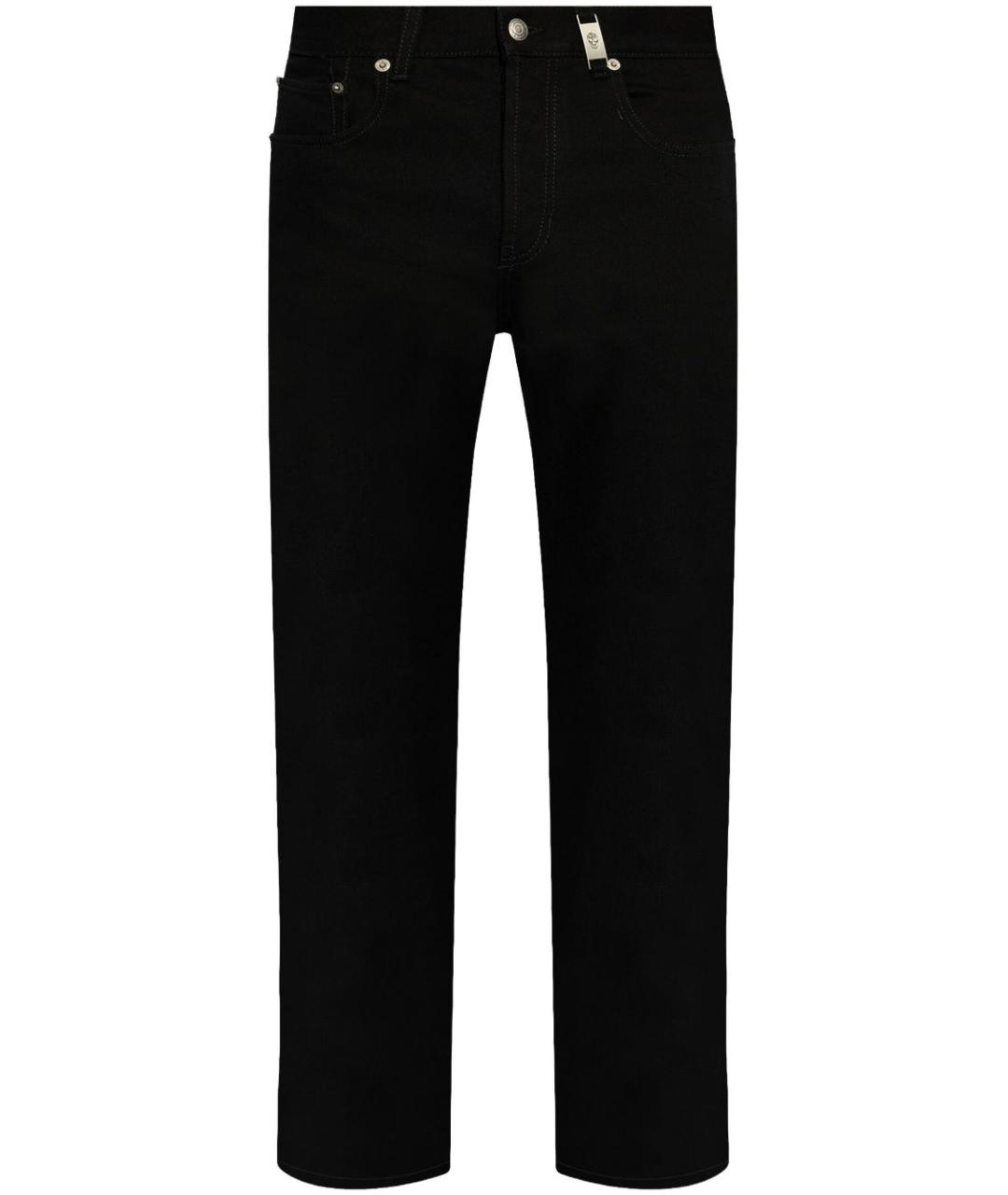 ALEXANDER MCQUEEN Черные хлопковые прямые джинсы, фото 1