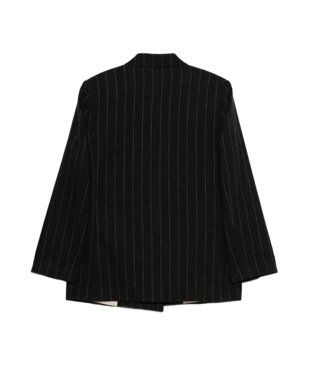 ALYSI Черный шерстяной жакет/пиджак, фото 2