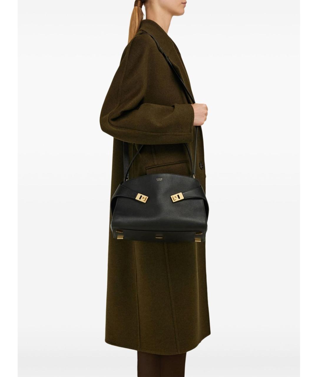 FERRAGAMO Черная кожаная сумка тоут, фото 2