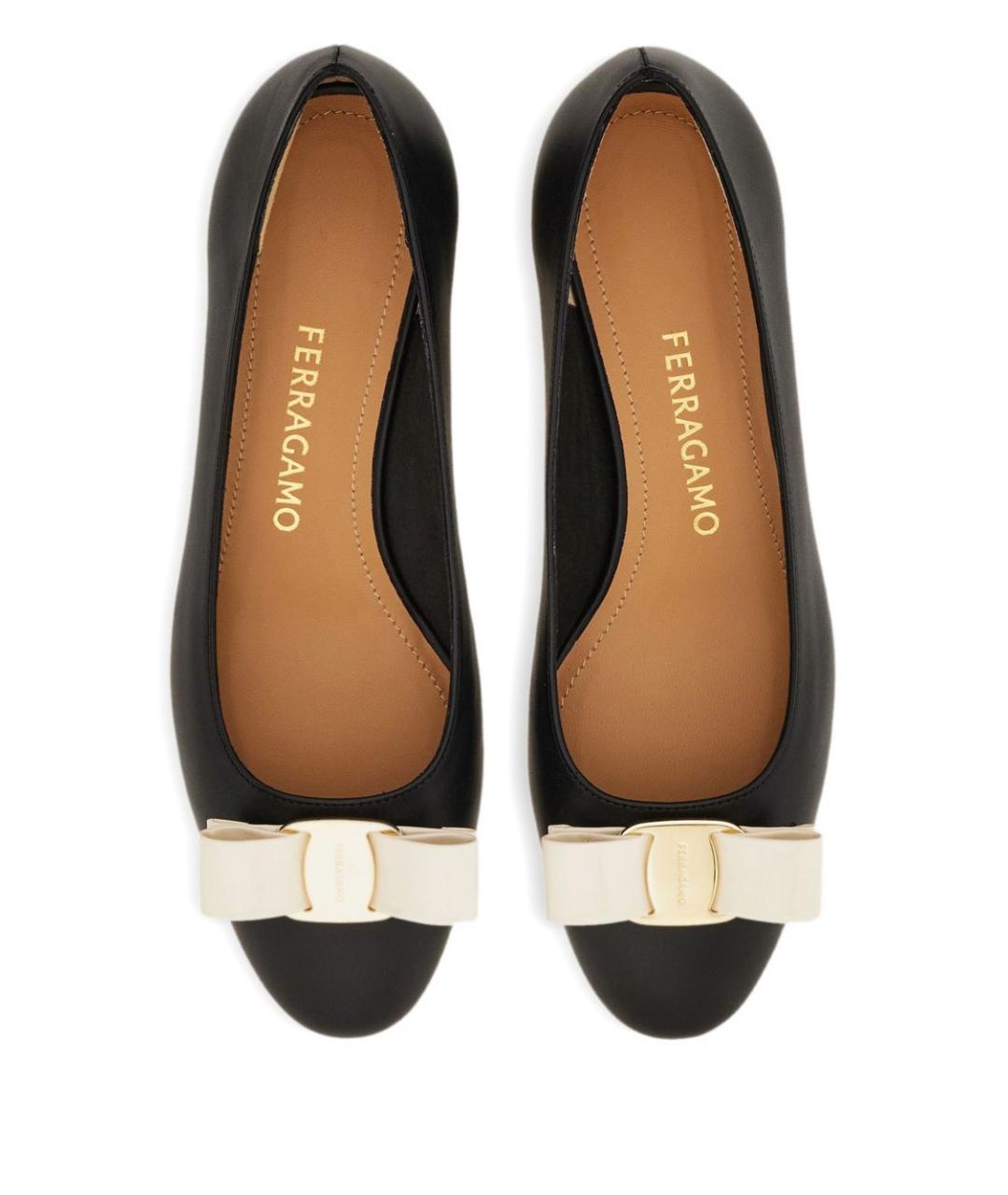 FERRAGAMO Черные кожаные туфли, фото 4