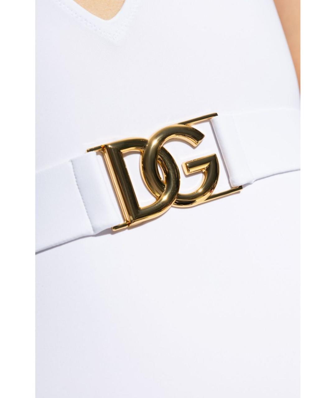 DOLCE&GABBANA Белый полиамидовый купальник, фото 4