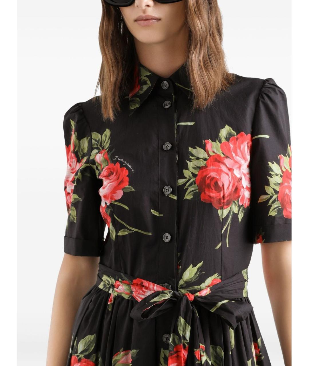 DOLCE&GABBANA Мульти хлопковое повседневное платье, фото 5