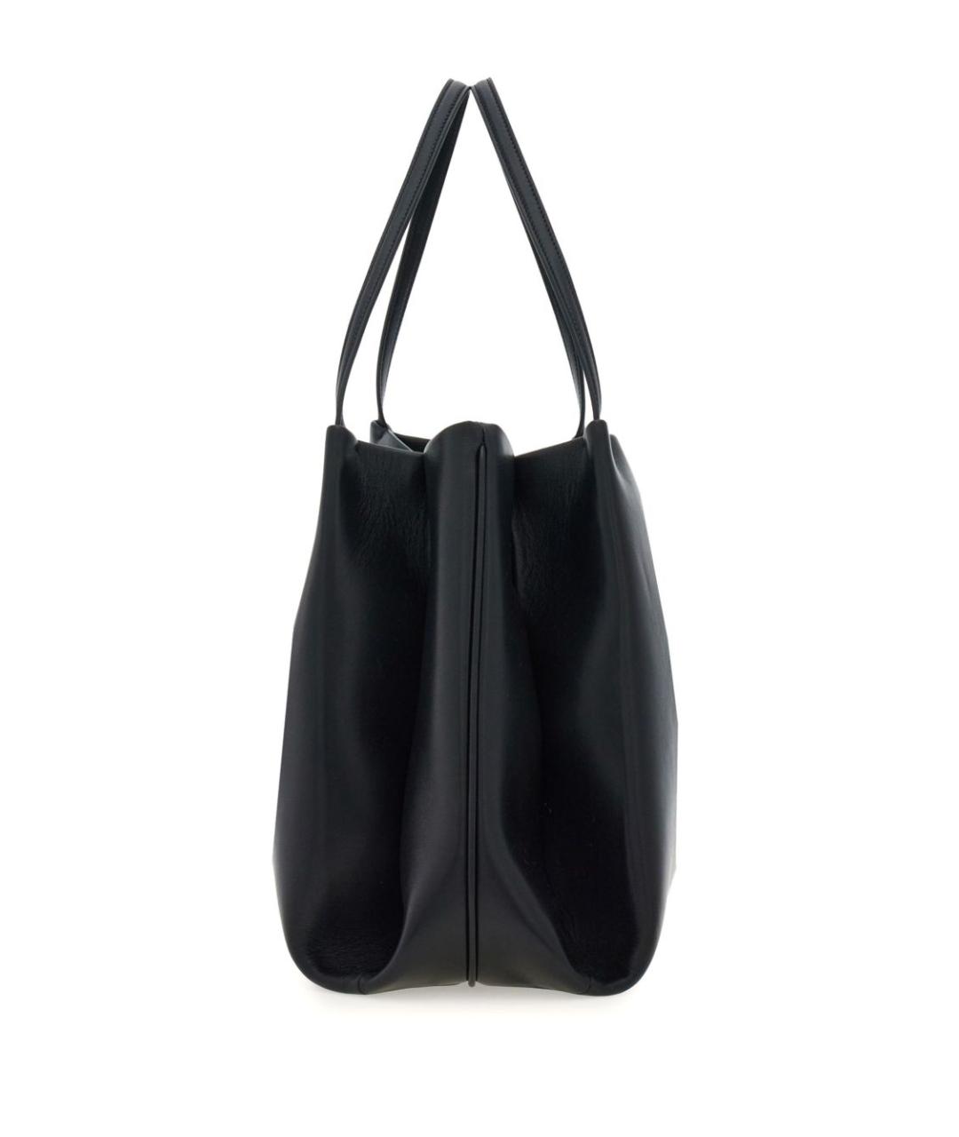 FERRAGAMO Черная кожаная сумка тоут, фото 4