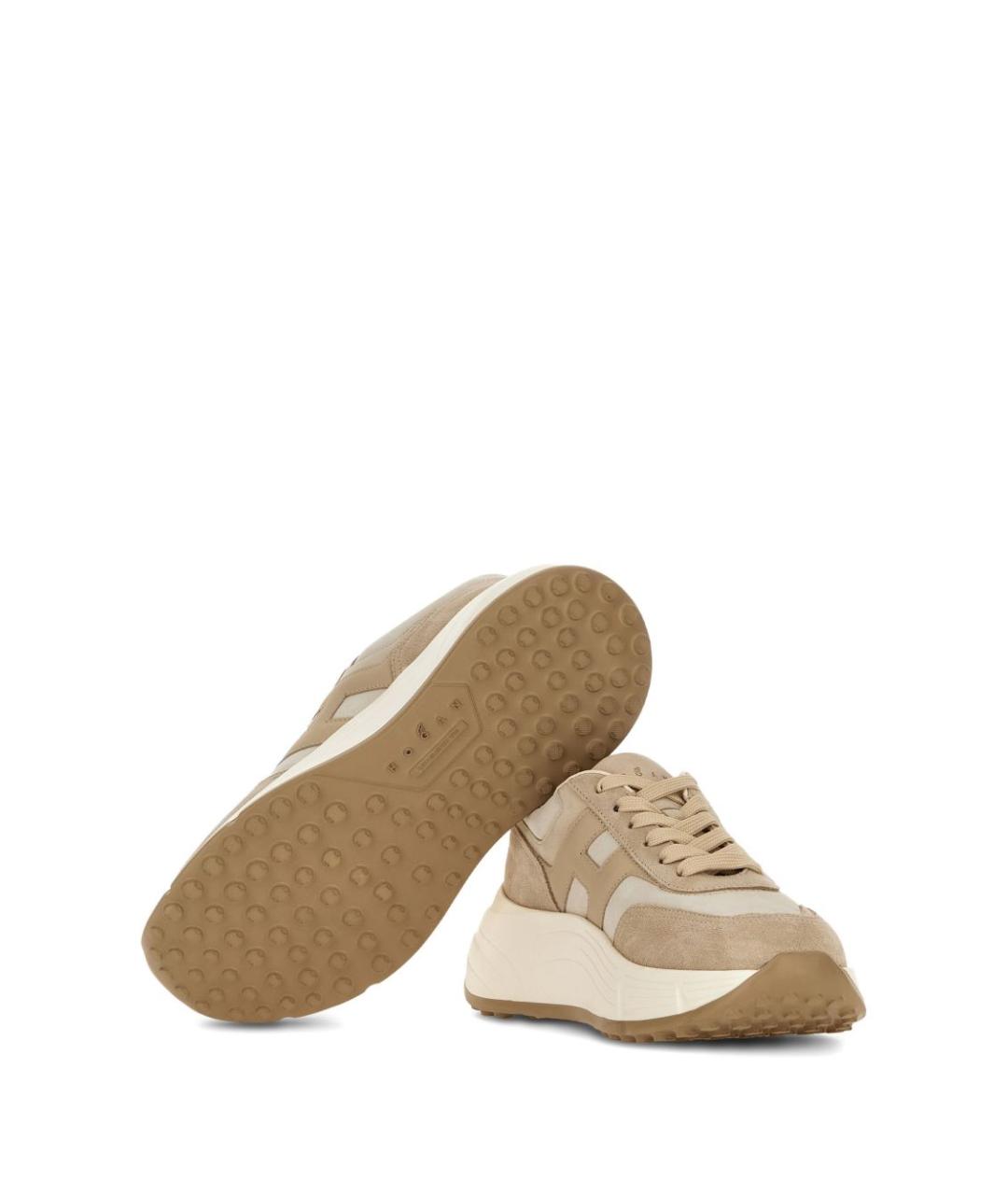 HOGAN Бежевые замшевые кроссовки, фото 5