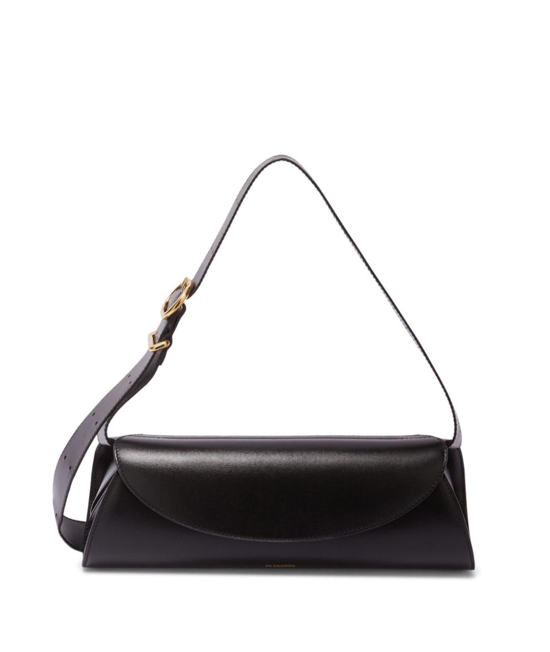 JIL SANDER Черная кожаная сумка с короткими ручками, фото 1