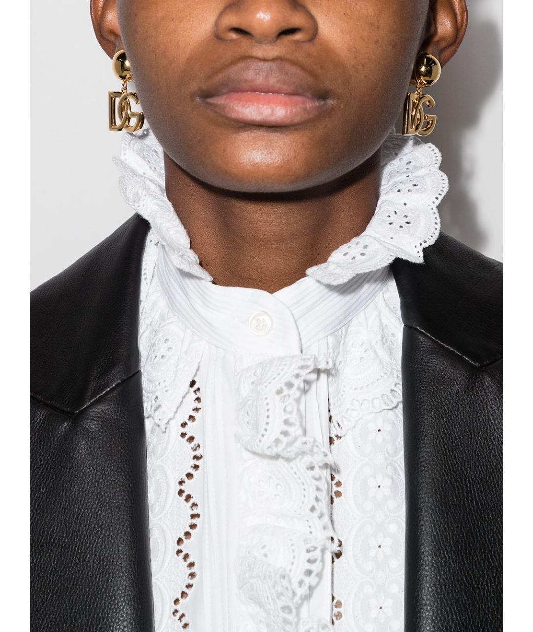 DOLCE&GABBANA Золотые металлические серьги, фото 3