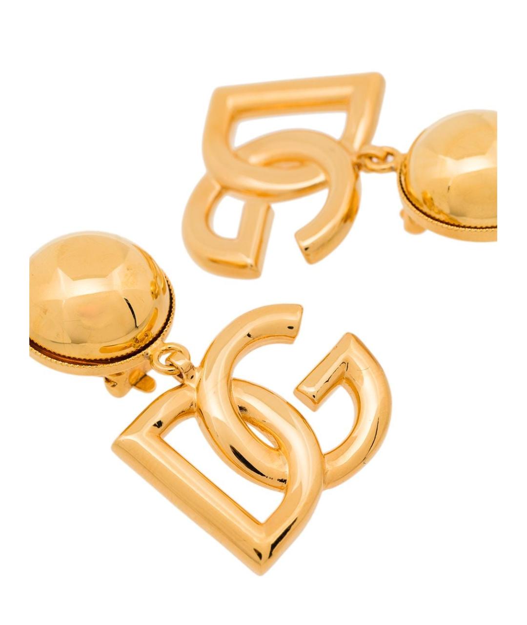 DOLCE&GABBANA Золотые металлические серьги, фото 4