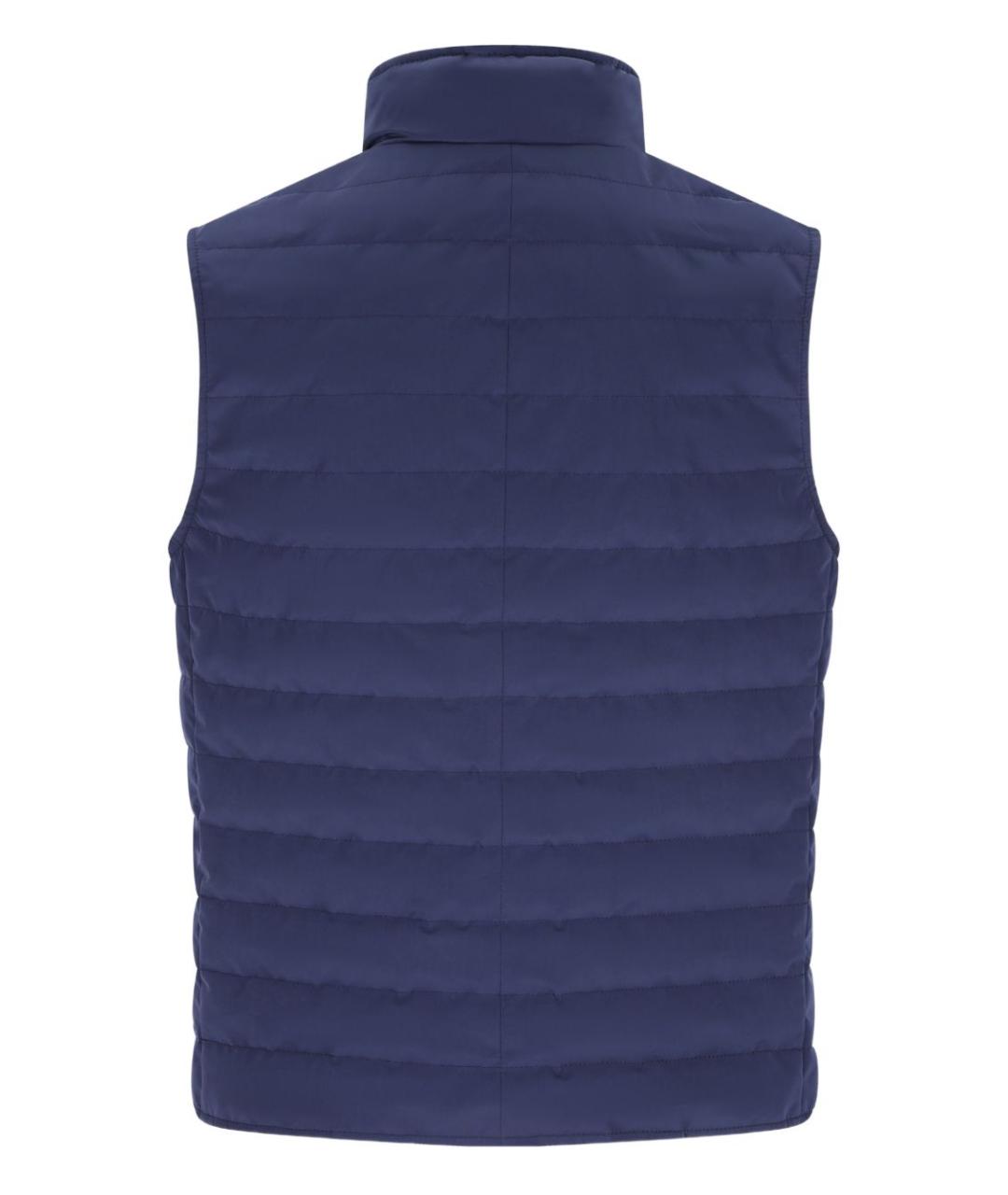 BRUNELLO CUCINELLI Синий полиэстеровый жилет, фото 2