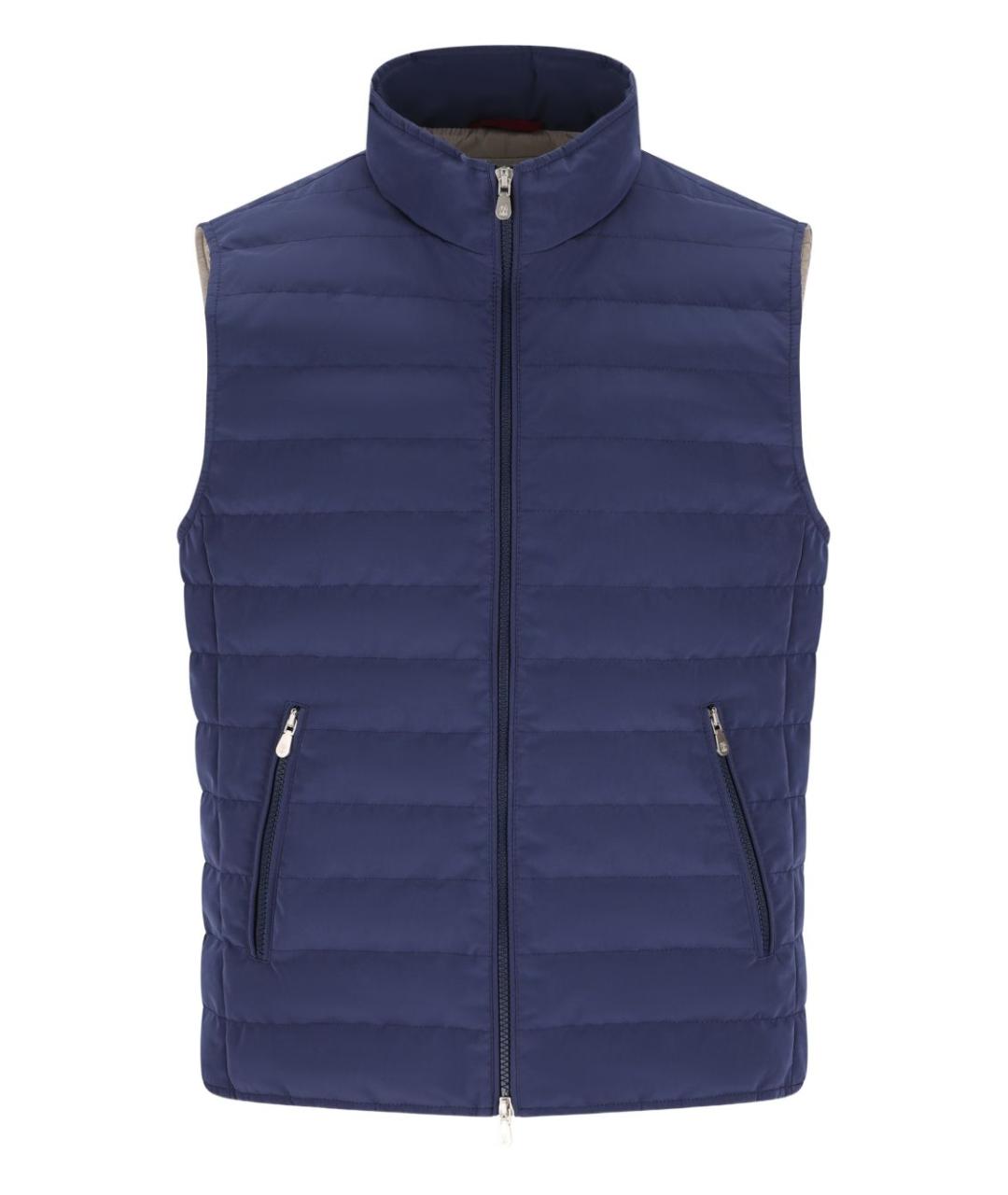 BRUNELLO CUCINELLI Синий полиэстеровый жилет, фото 1