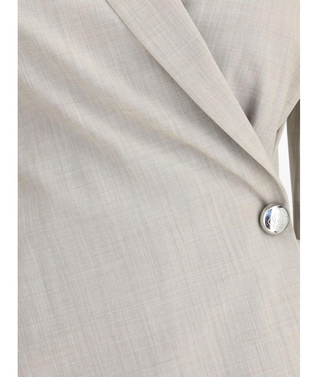 LOEWE Бежевый шерстяной жакет/пиджак, фото 2