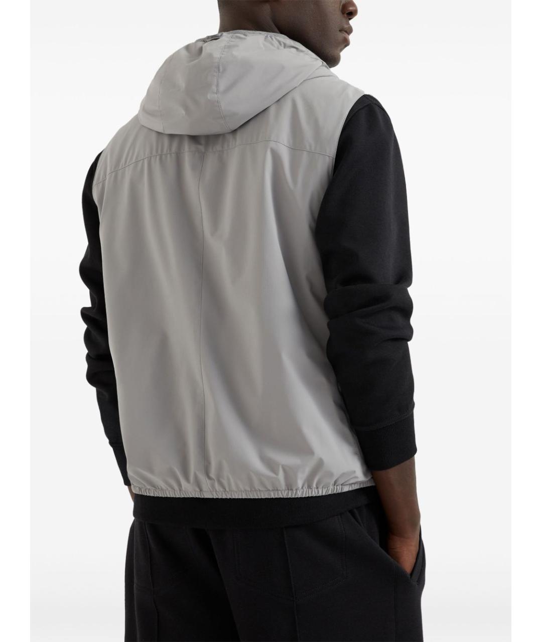 BRUNELLO CUCINELLI Серый полиамидовый жилет, фото 6