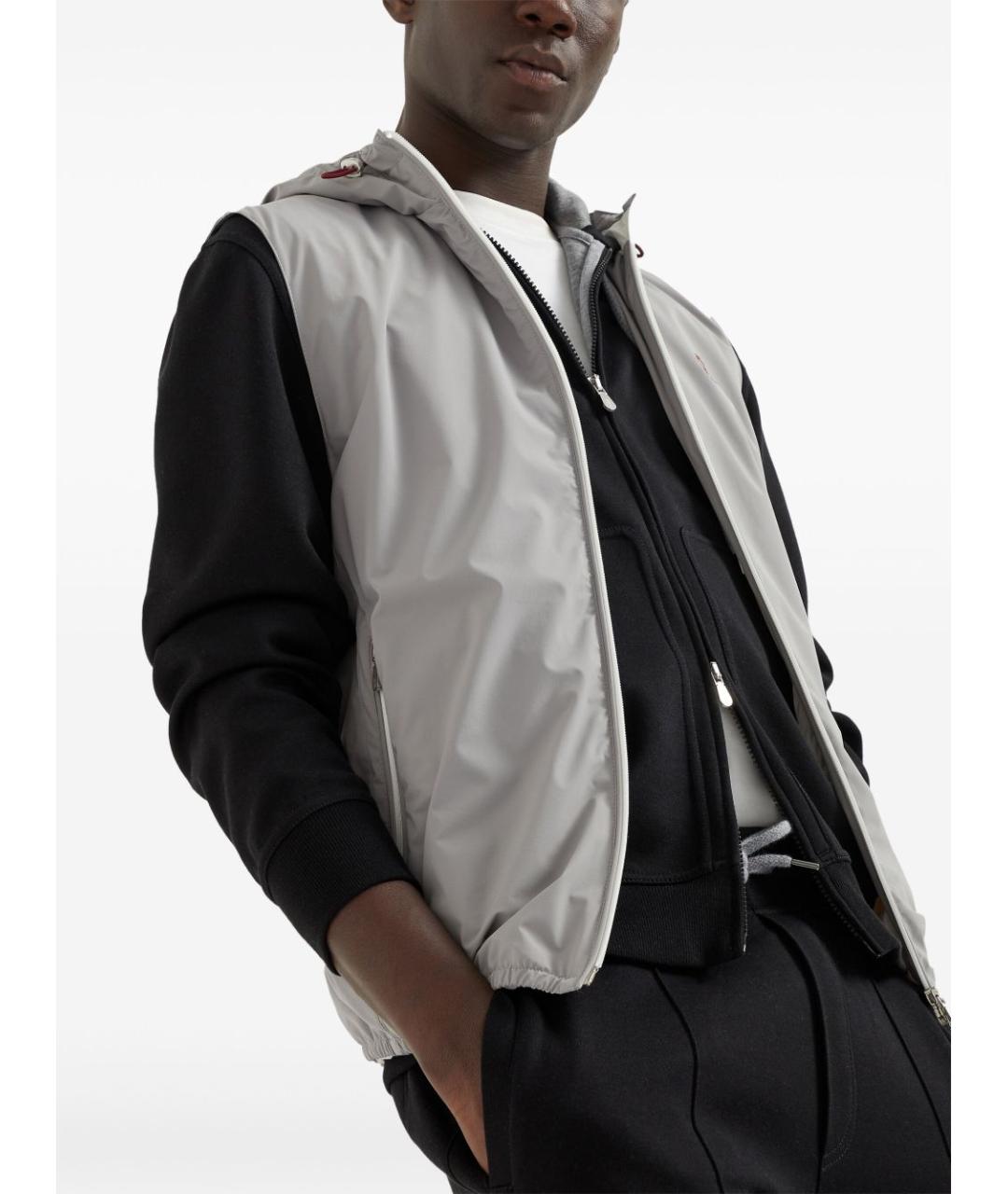 BRUNELLO CUCINELLI Серый полиамидовый жилет, фото 2